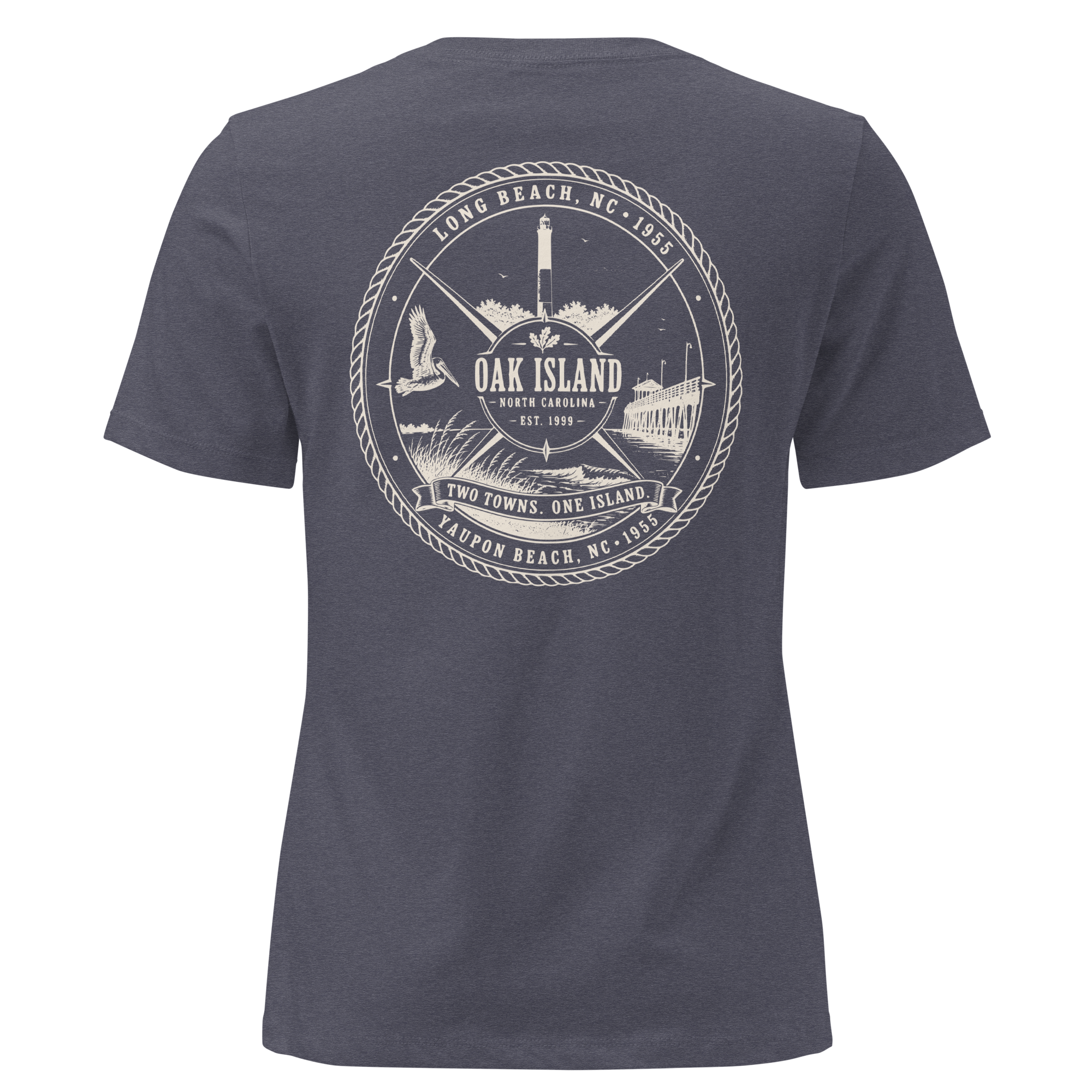 Oak Island, NC - Two Towns, One Island - Women's Relaxed T-Shirt