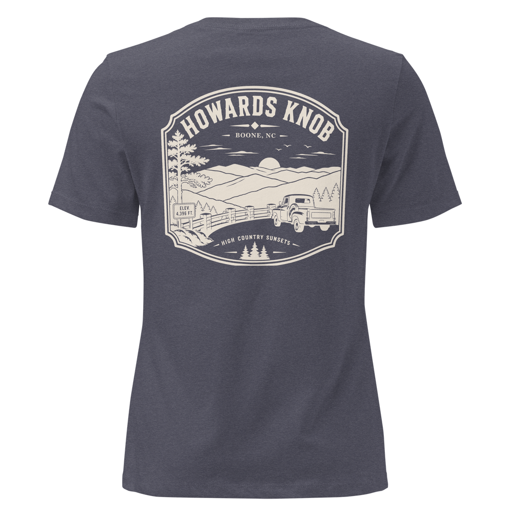 Boone NC - Howard's Knob - Women's Relaxed T-Shirt