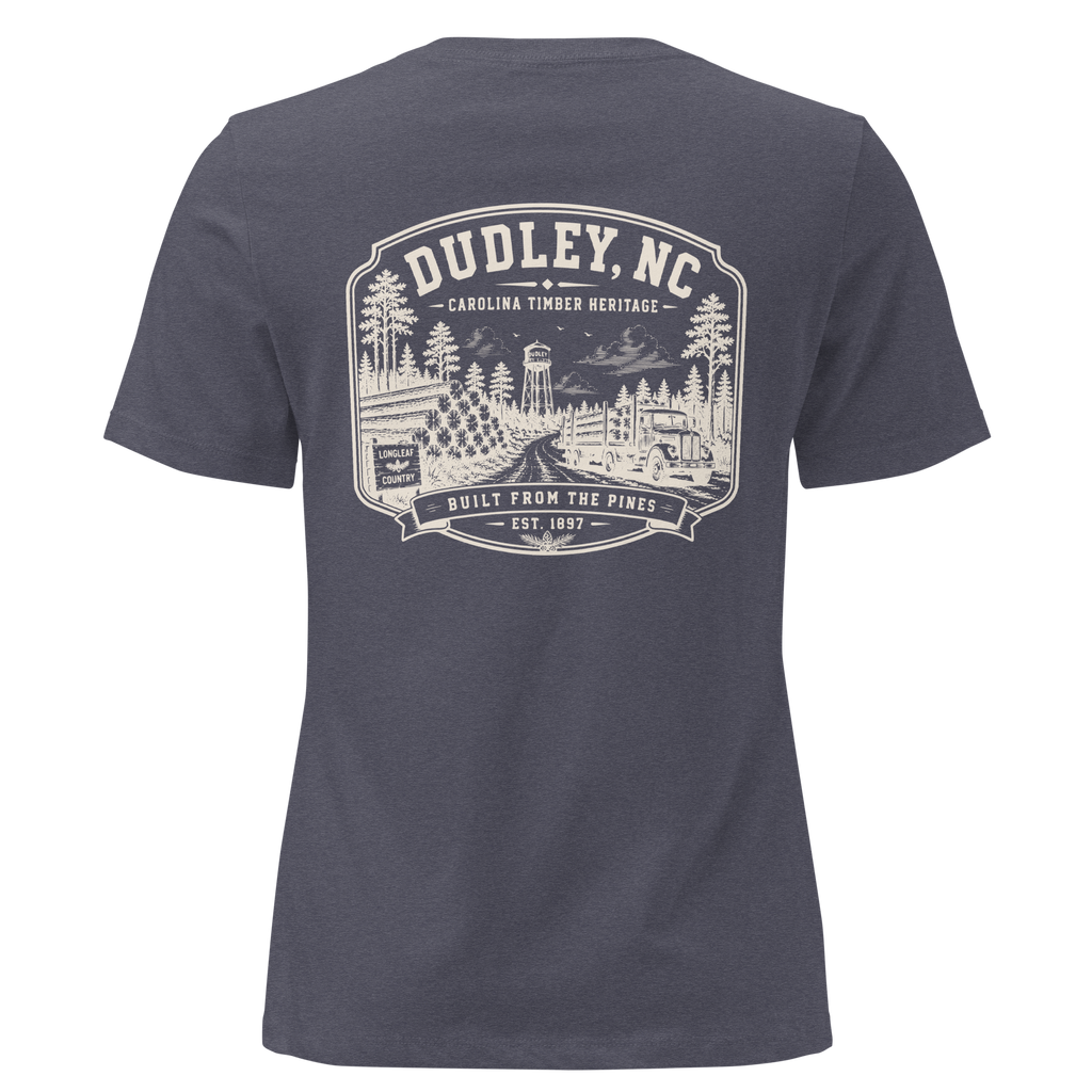 Dudley, NC - Carolina Timber- Women's Relaxed T-Shirt