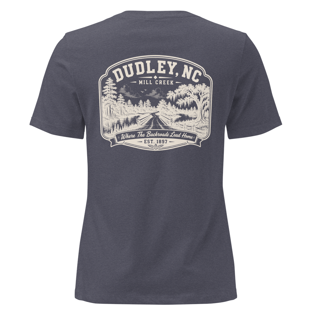 Dudley, NC - Mill Creek- Women's Relaxed T-Shirt