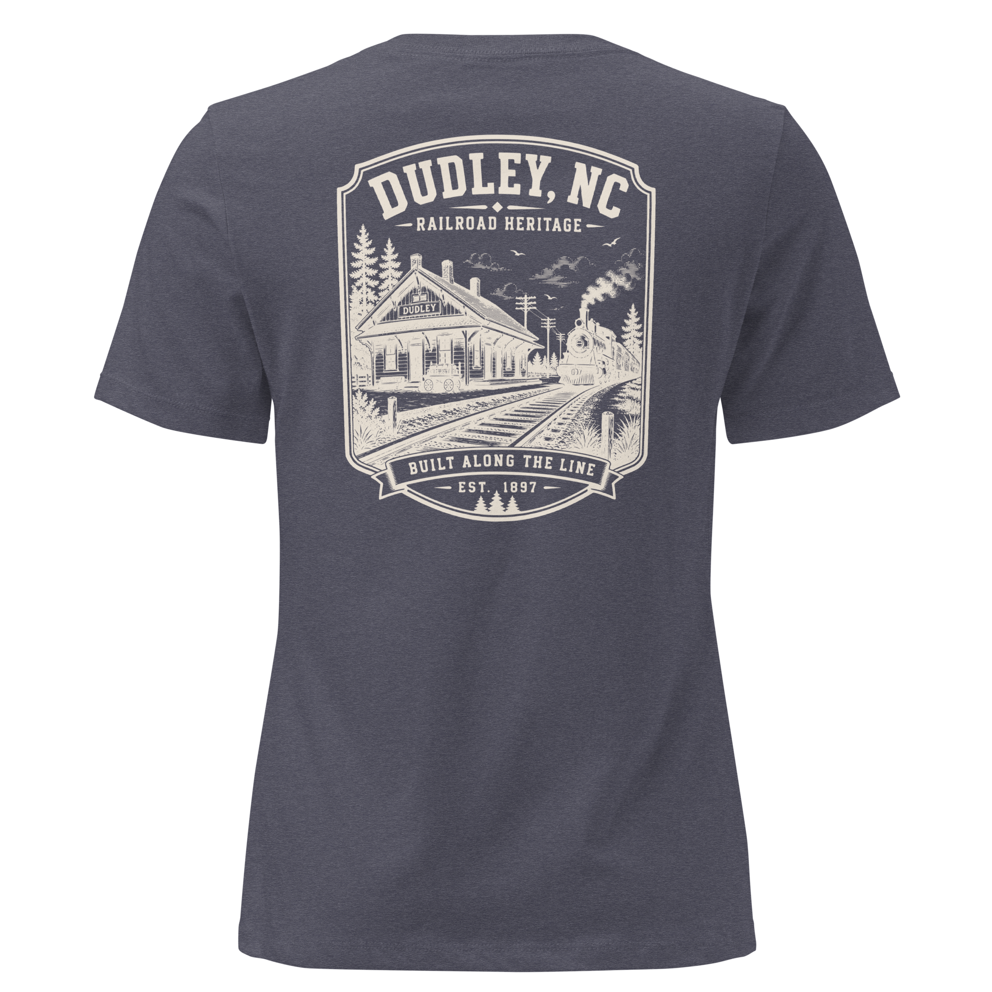 Dudley, NC - Built Along the Line - Women's Relaxed T-Shirt