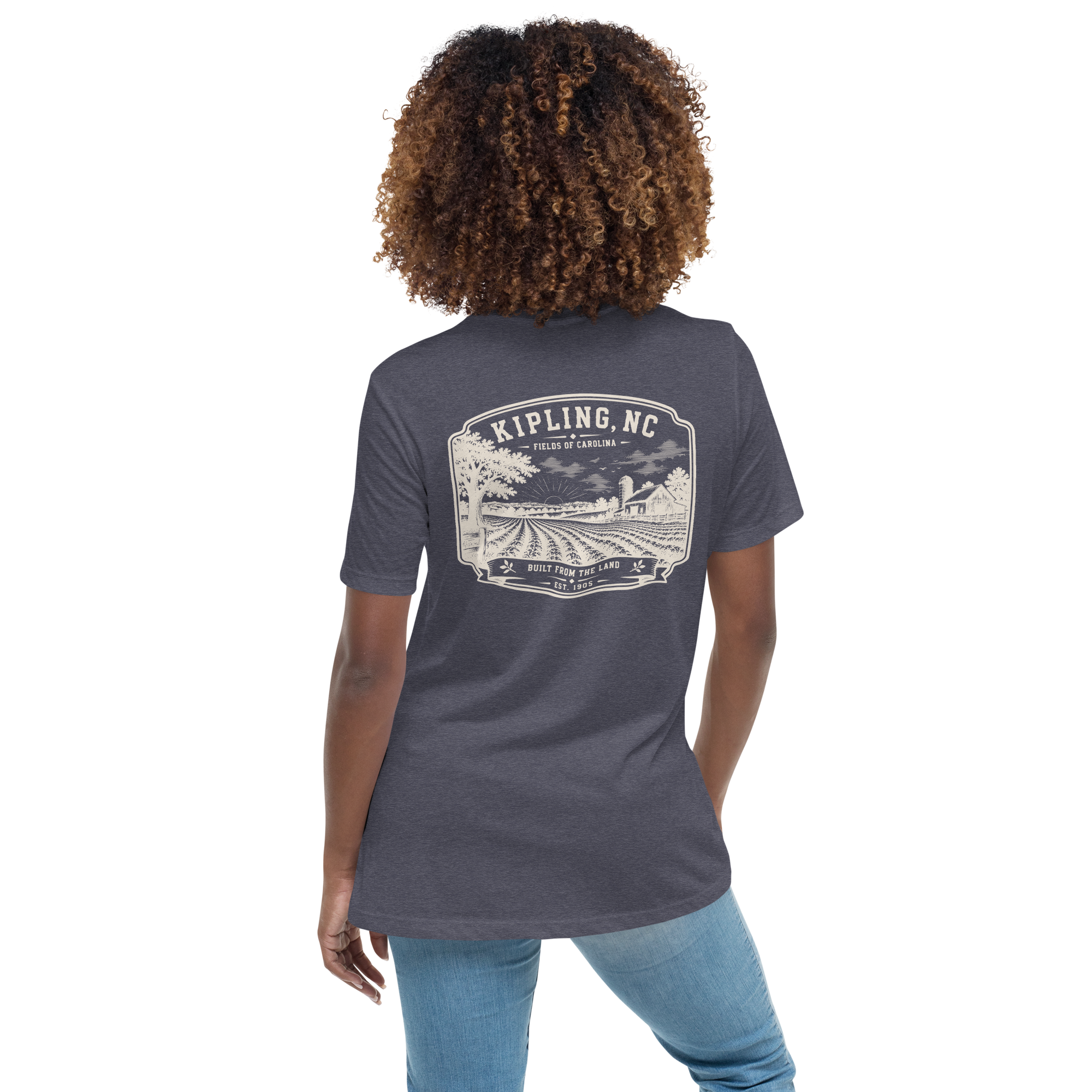 Kipling, NC - Fields of Carolina - Women's Relaxed T-Shirt