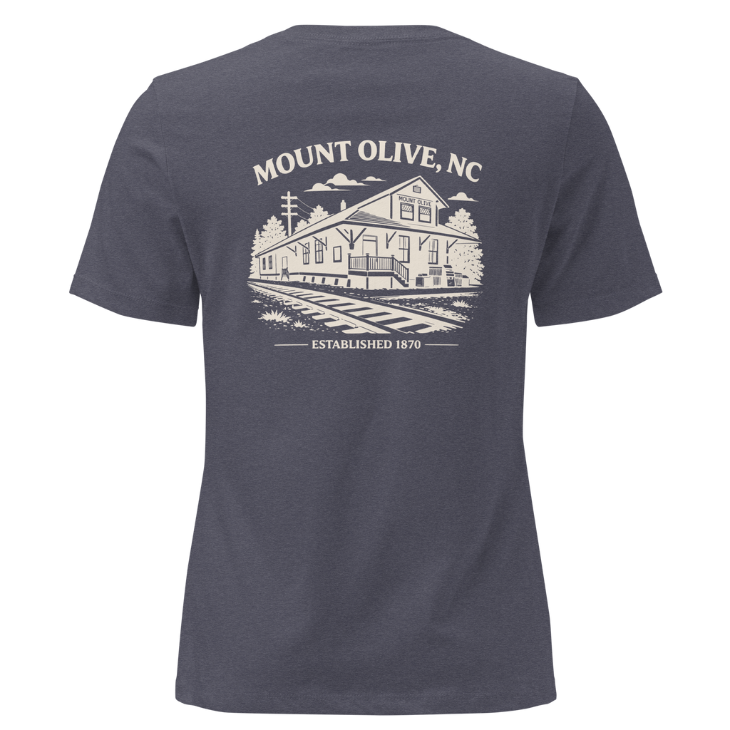 Mount Olive NC - Train Depot- Women's Relaxed T-Shirt
