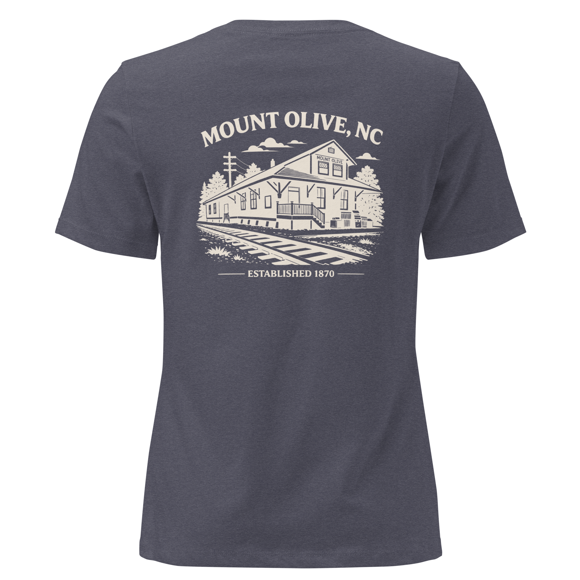 Mount Olive NC - Train Depot- Women's Relaxed T-Shirt