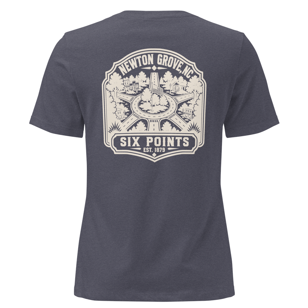 Newton Grove NC - Six Points- Women's Relaxed T-Shirt