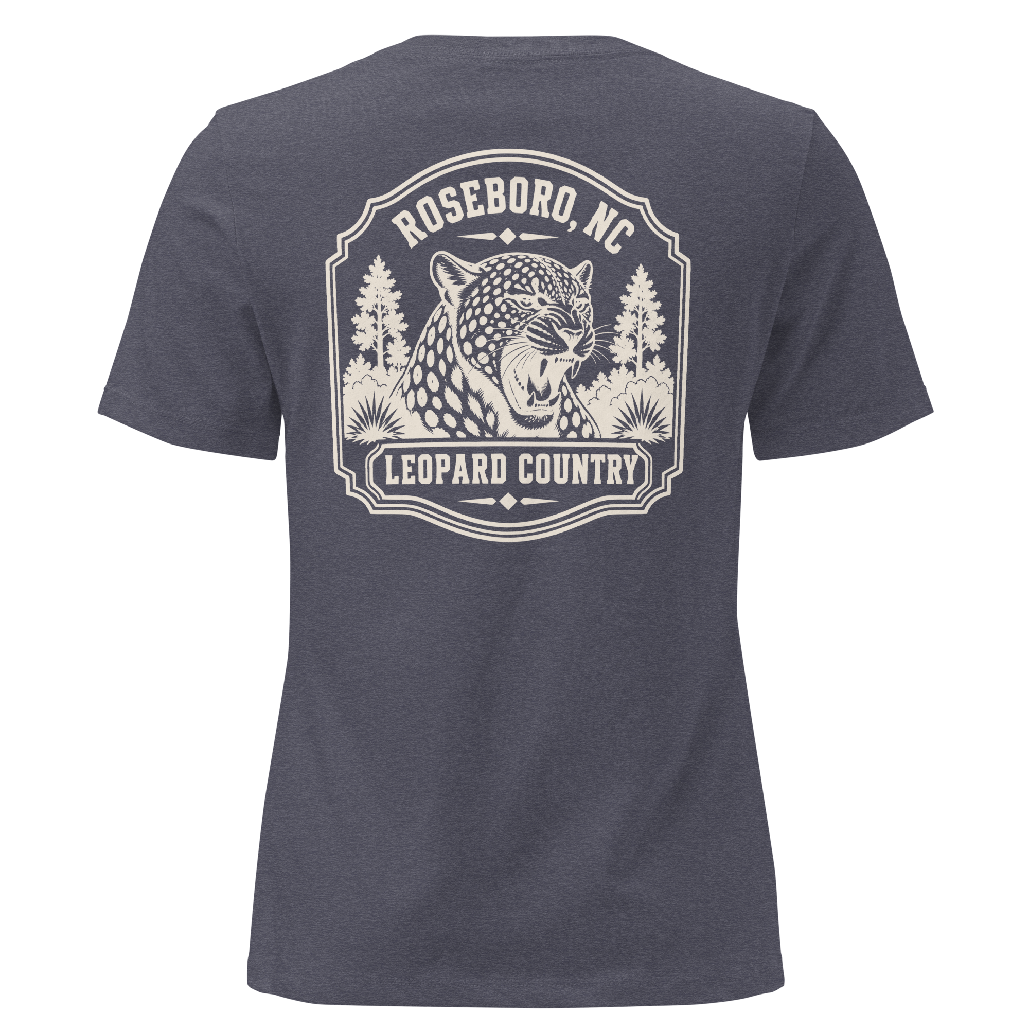 Roseboro NC - Leopard Country- Women's Relaxed T-Shirt