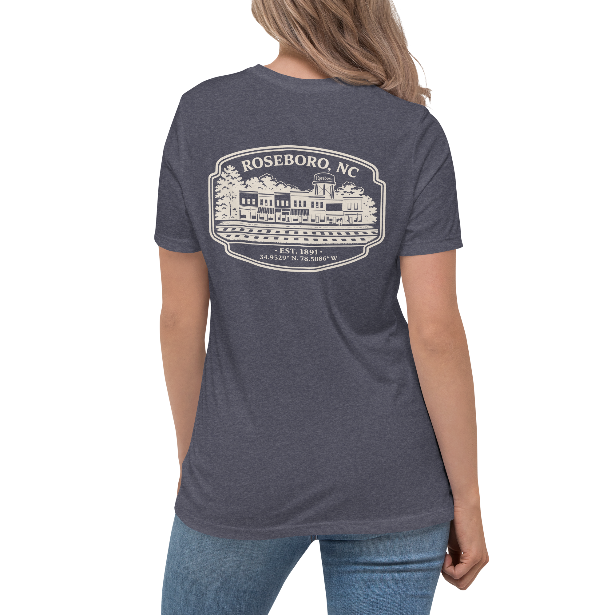 Roseboro NC - Downtown- Women's Relaxed T-Shirt