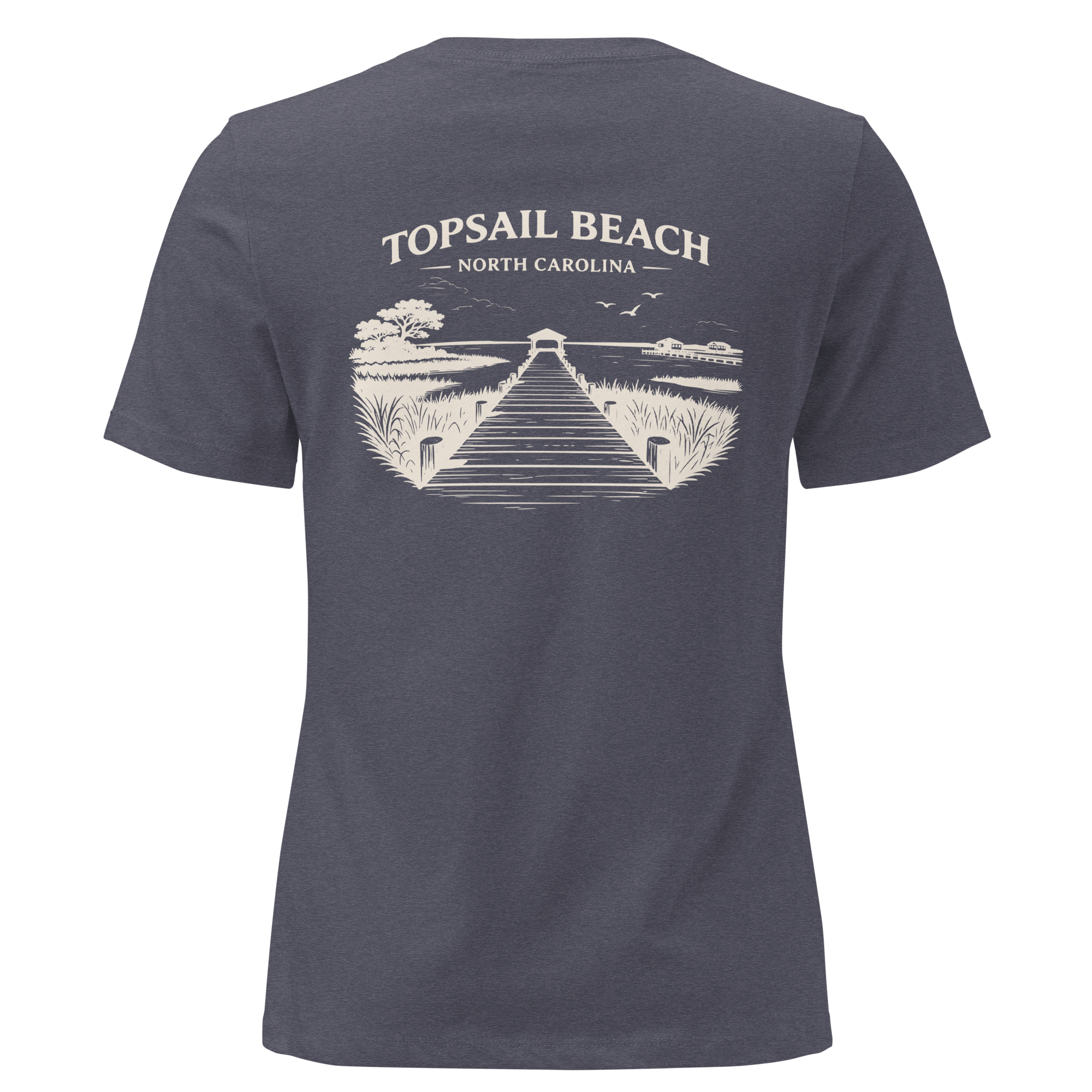 Topsail Beach NC - On the Dock- Women's Relaxed T-Shirt