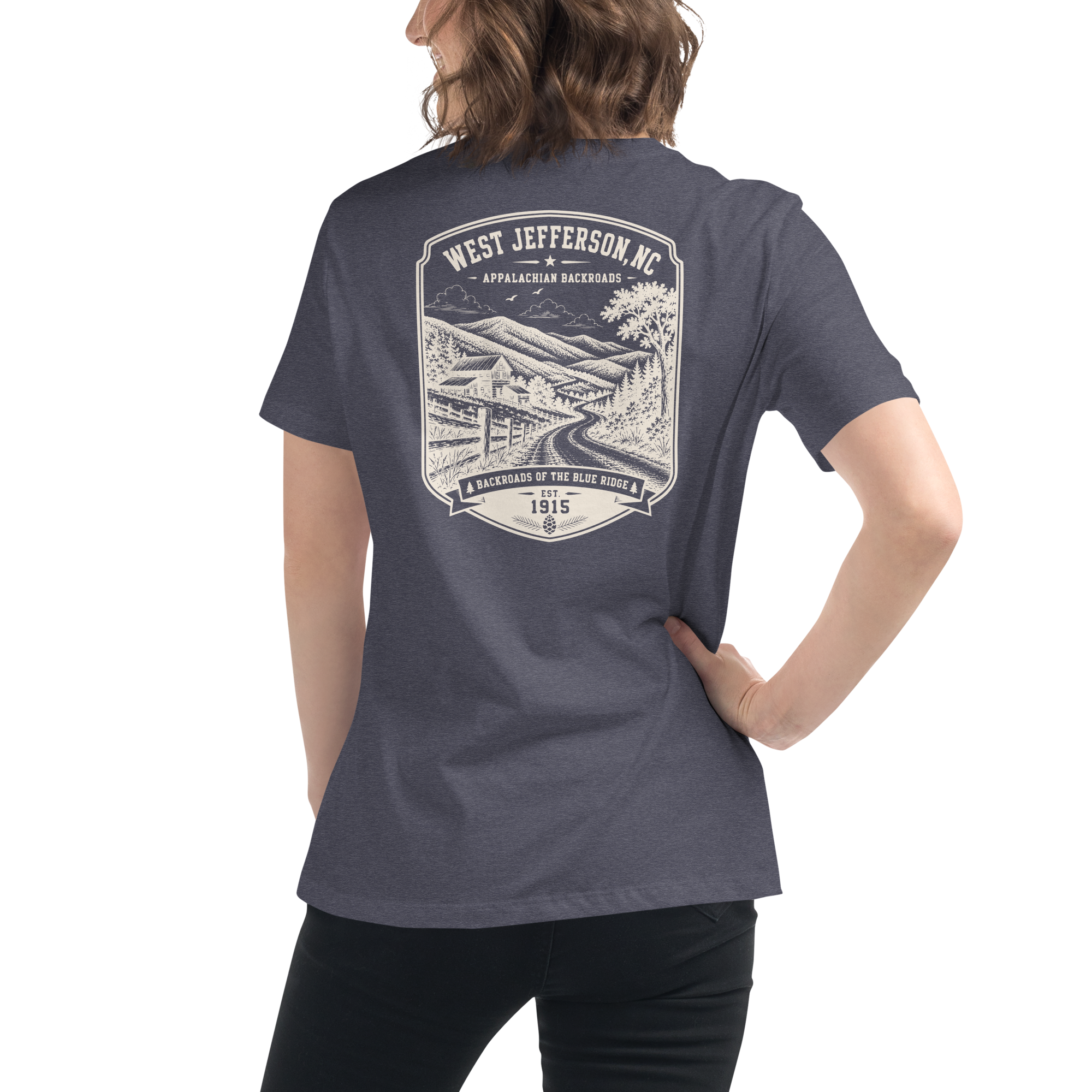 West Jefferson, NC - Appalachian Backroads - Women's Relaxed T-Shirt