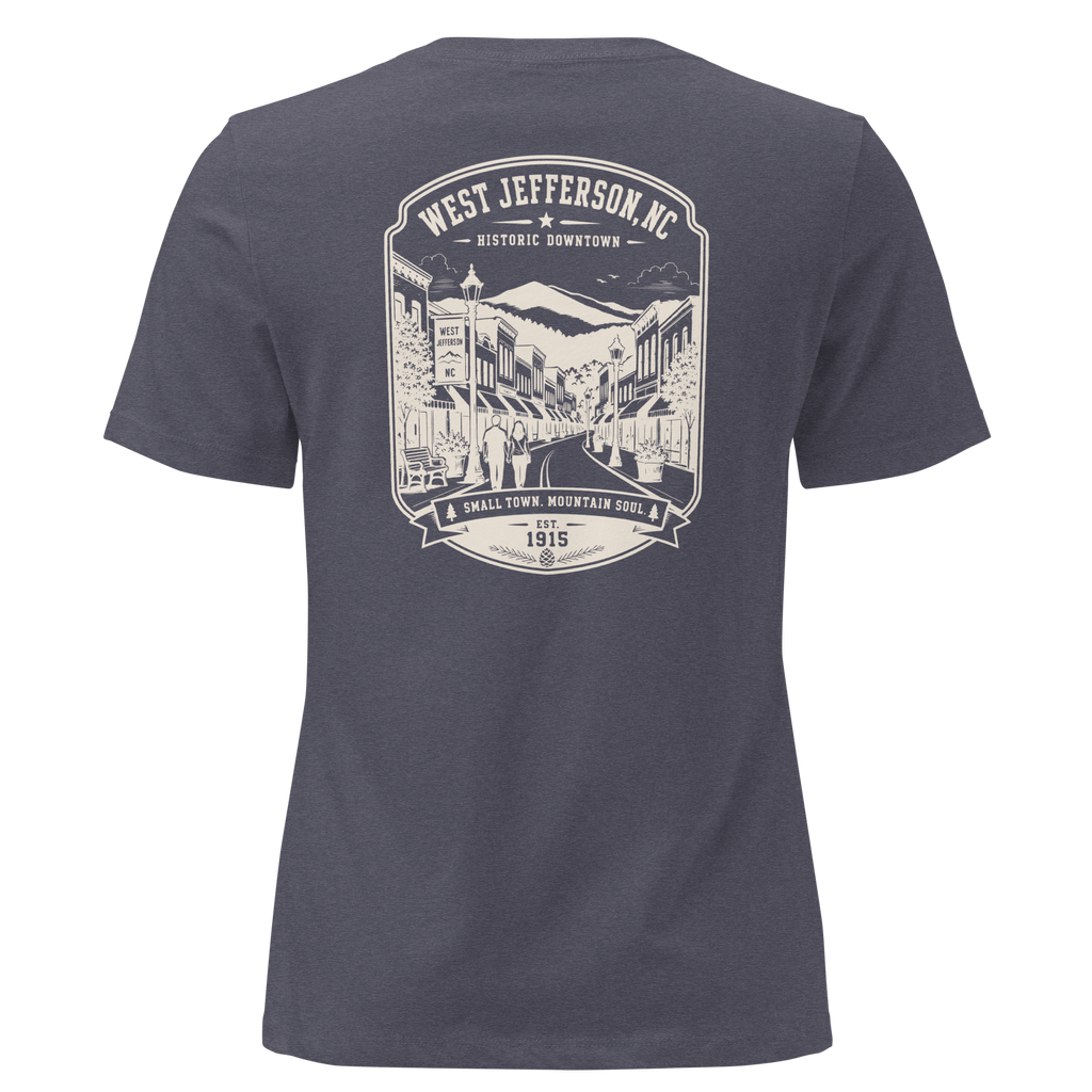 West Jefferson, NC - Historic Downtown - Women's Relaxed T-Shirt