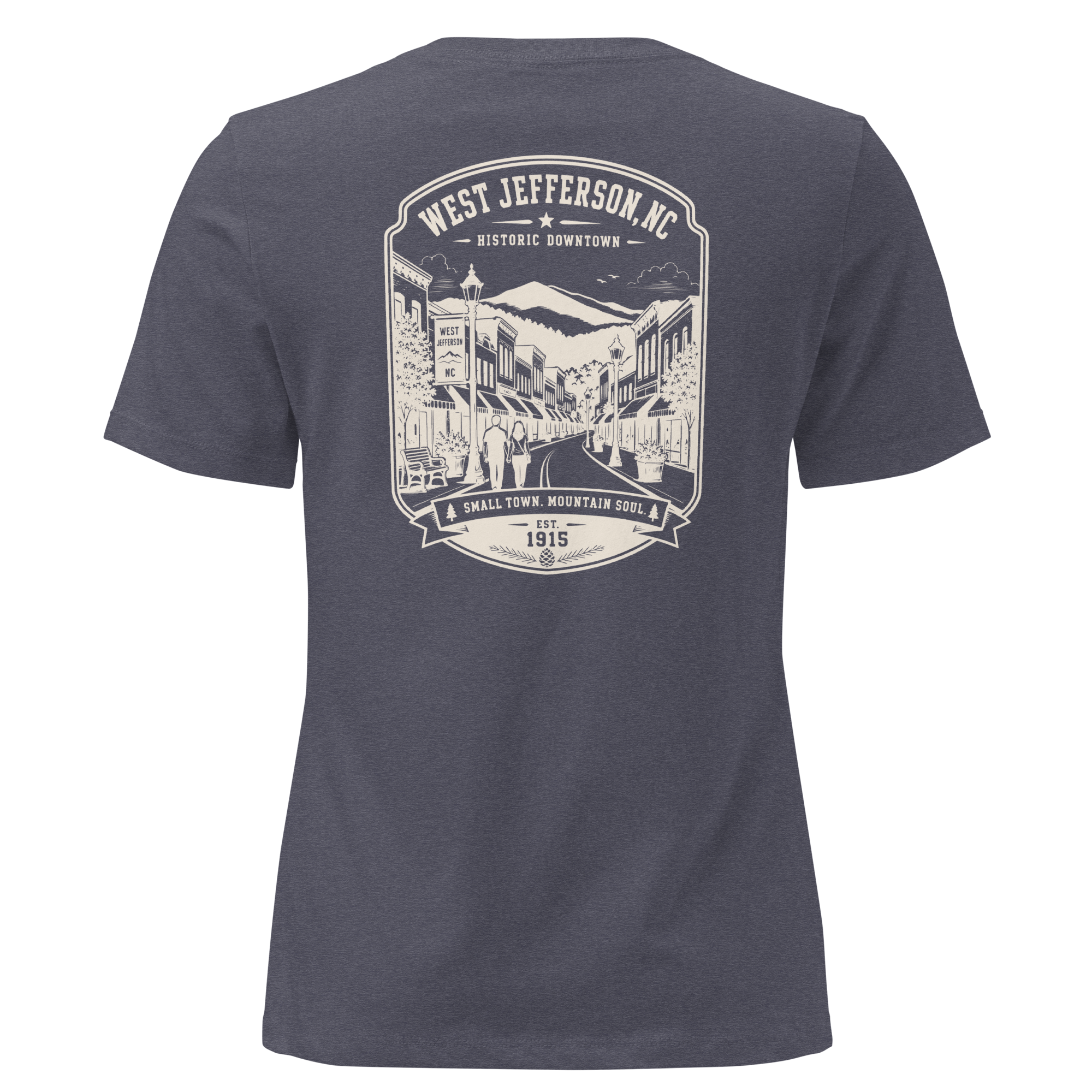 West Jefferson, NC - Historic Downtown - Women's Relaxed T-Shirt