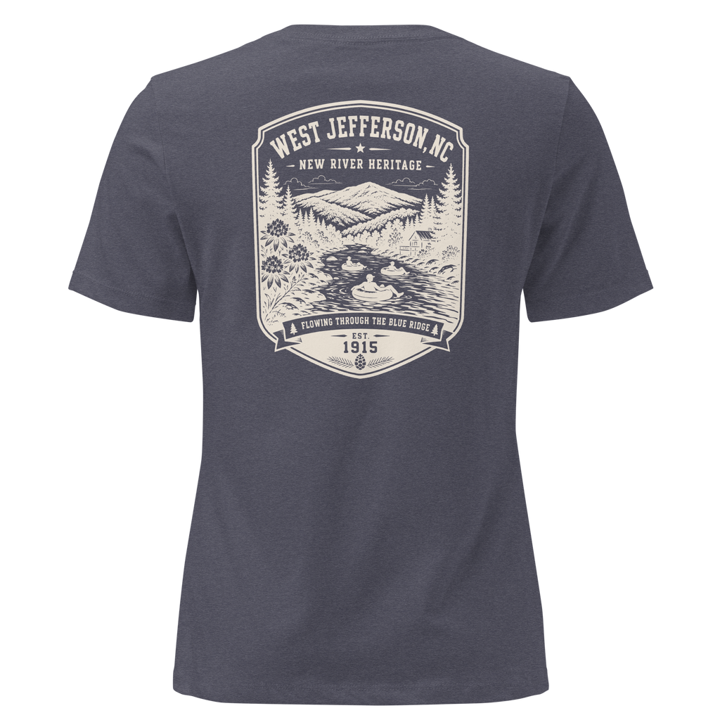 West Jefferson, NC - New River - Women's Relaxed T-Shirt