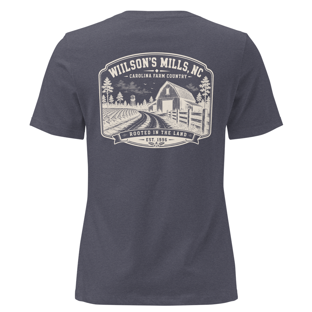 Wilson's Mills, NC - Farm Heritage - Women's Relaxed T-Shirt