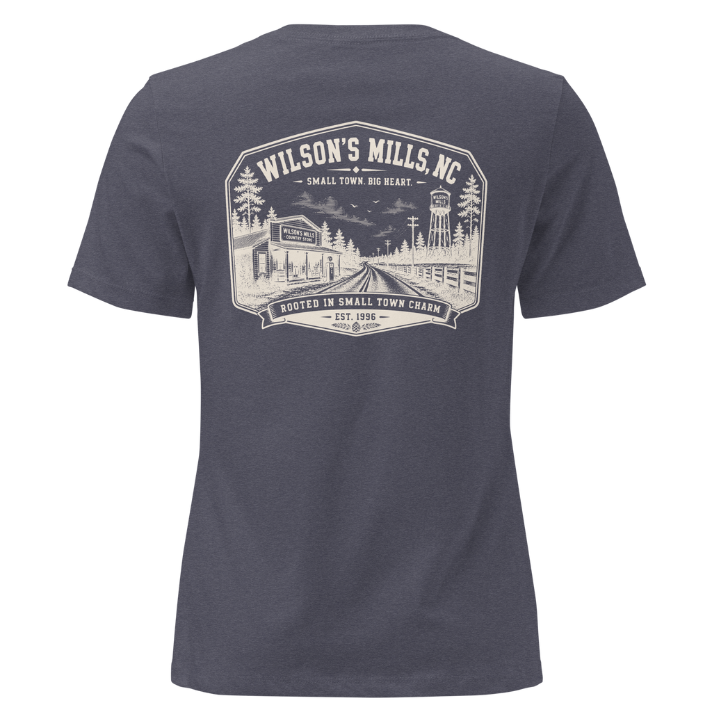Wilson's Mills, NC - Small Town Charm - Women's Relaxed T-Shirt