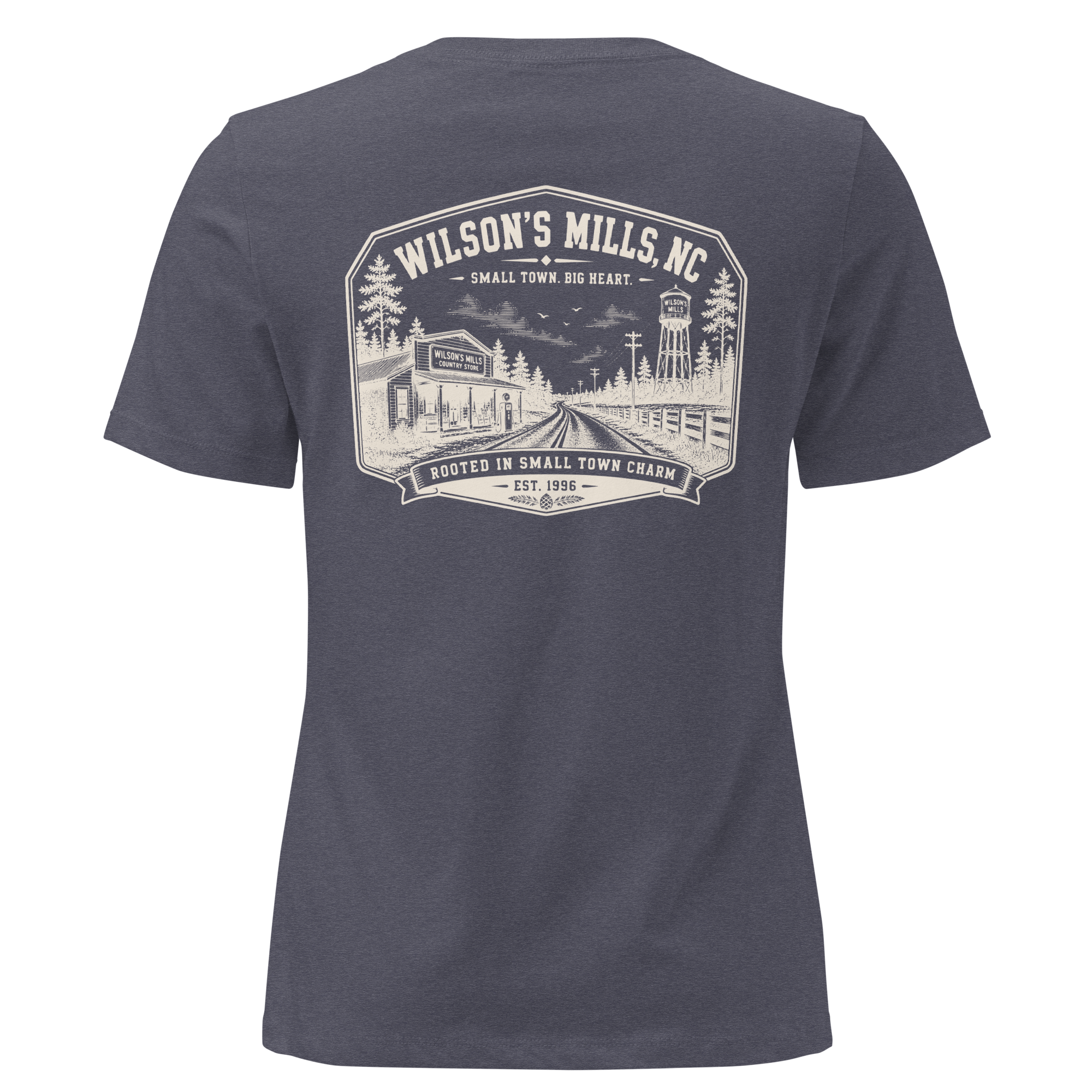 Wilson's Mills, NC - Small Town Charm - Women's Relaxed T-Shirt