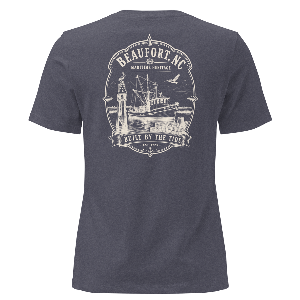 Beaufort, NC - Built by the Tide - Women's Relaxed T-Shirt