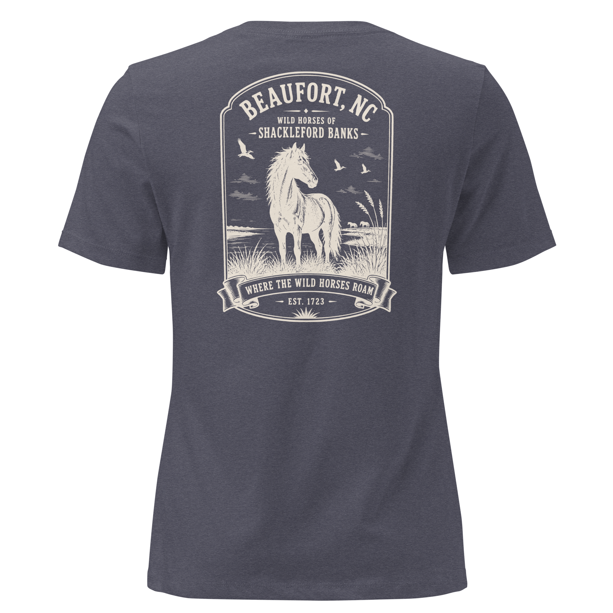 Beaufort, NC - Wild Horses of Shackleford Banks - Women's Relaxed T-Shirt