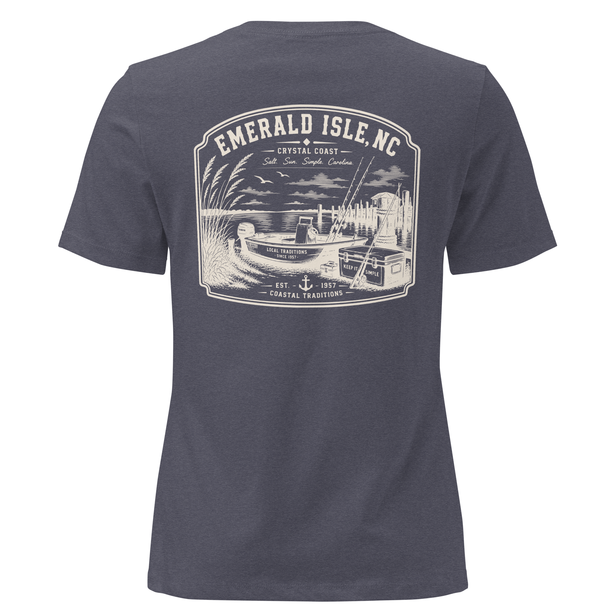 Emerald Isle NC - Salt, Sun, Simple - Women's Relaxed T-Shirt