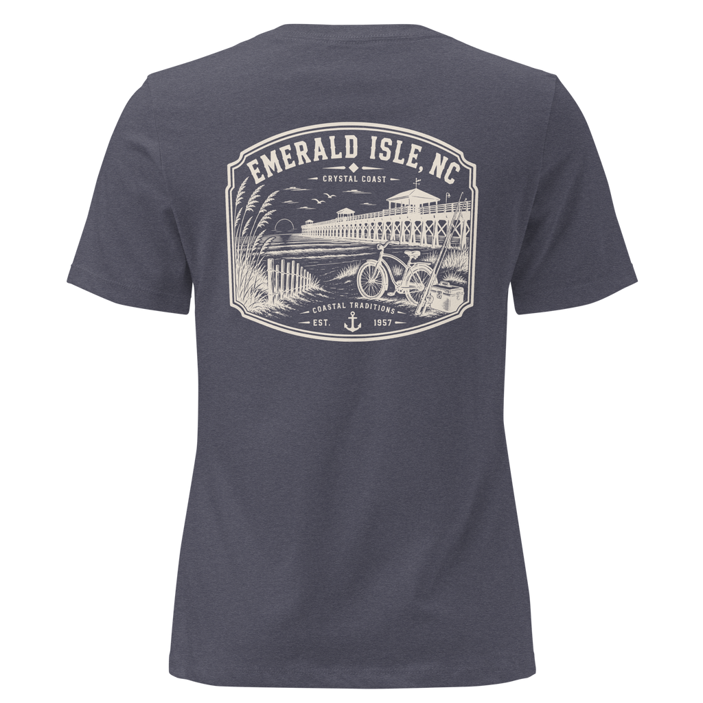 Emerald Isle NC - Day by the Pier - Women's Relaxed T-Shirt
