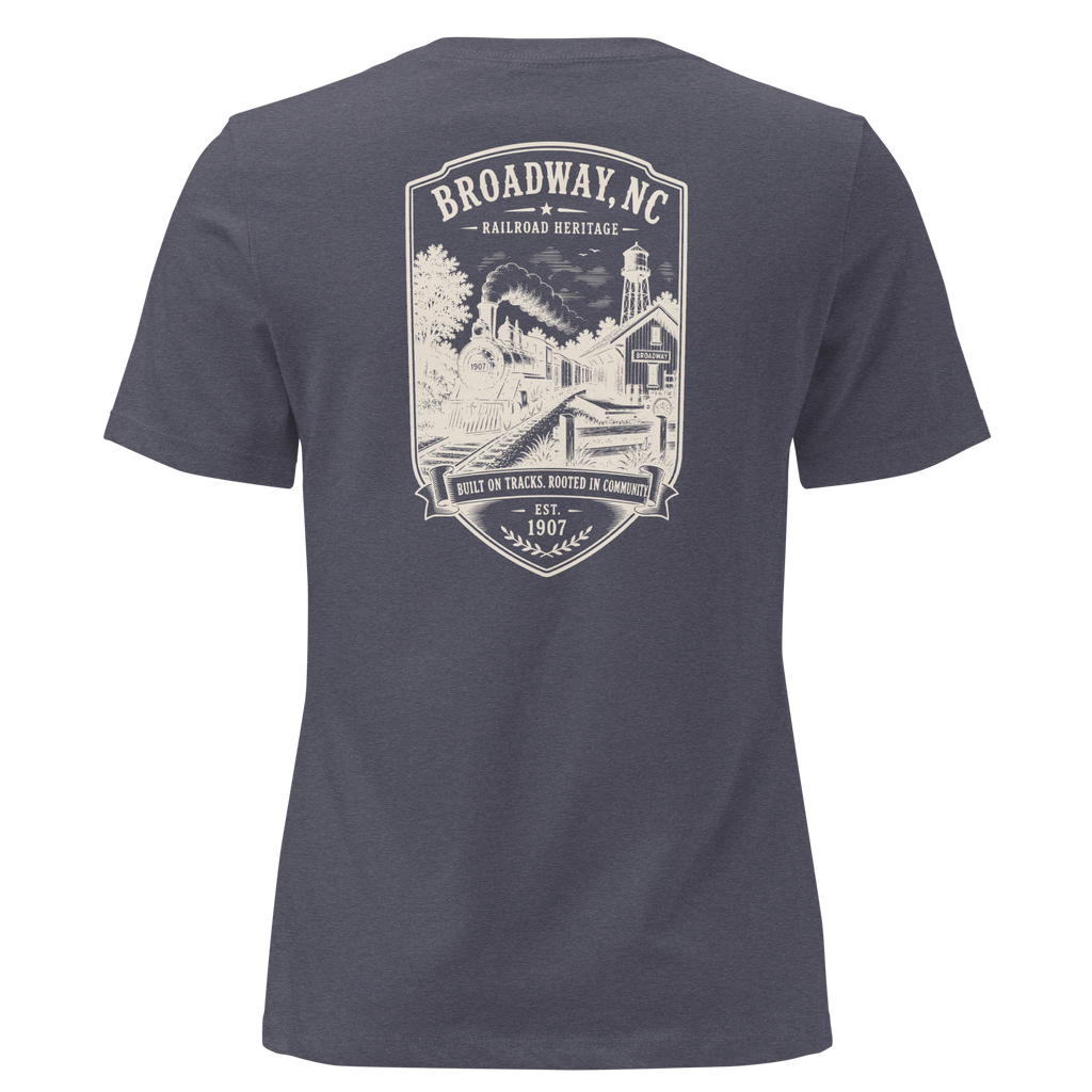 Broadway, NC - Railroad Heritage - Women's Relaxed T-Shirt