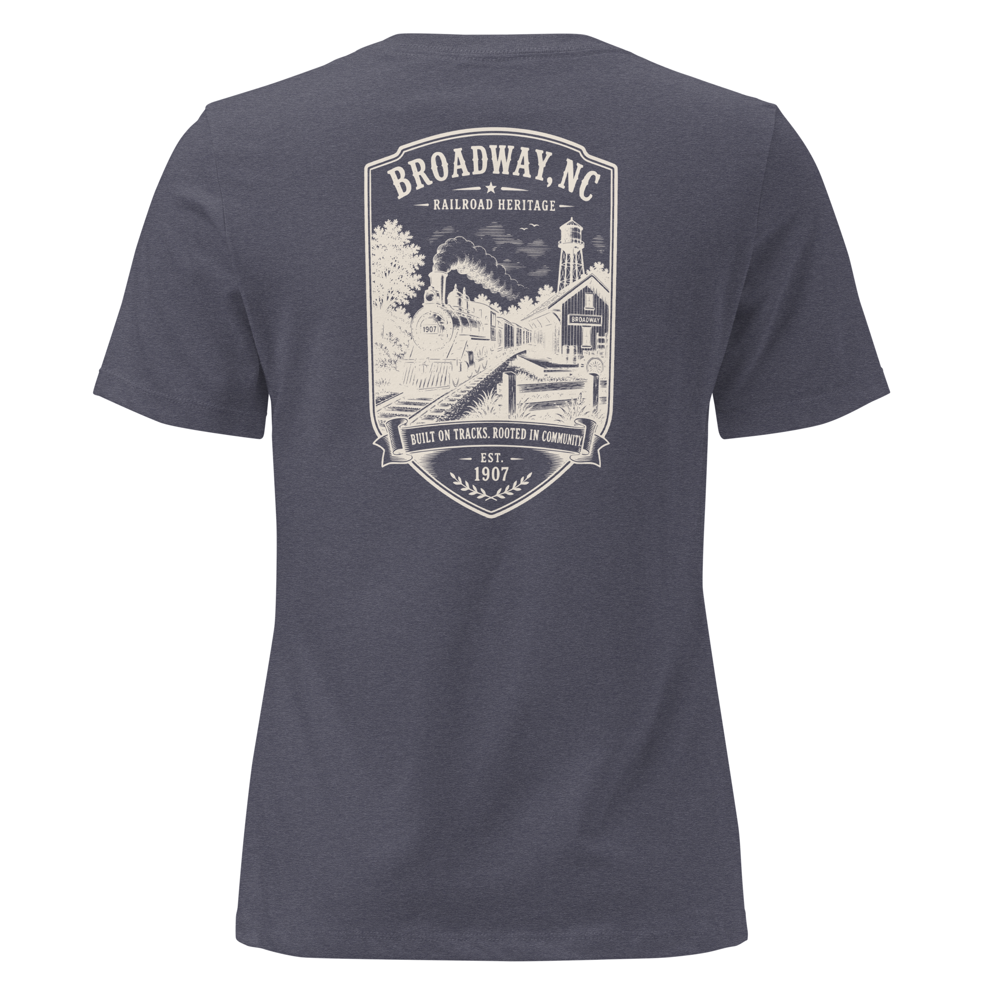 Broadway, NC - Railroad Heritage - Women's Relaxed T-Shirt