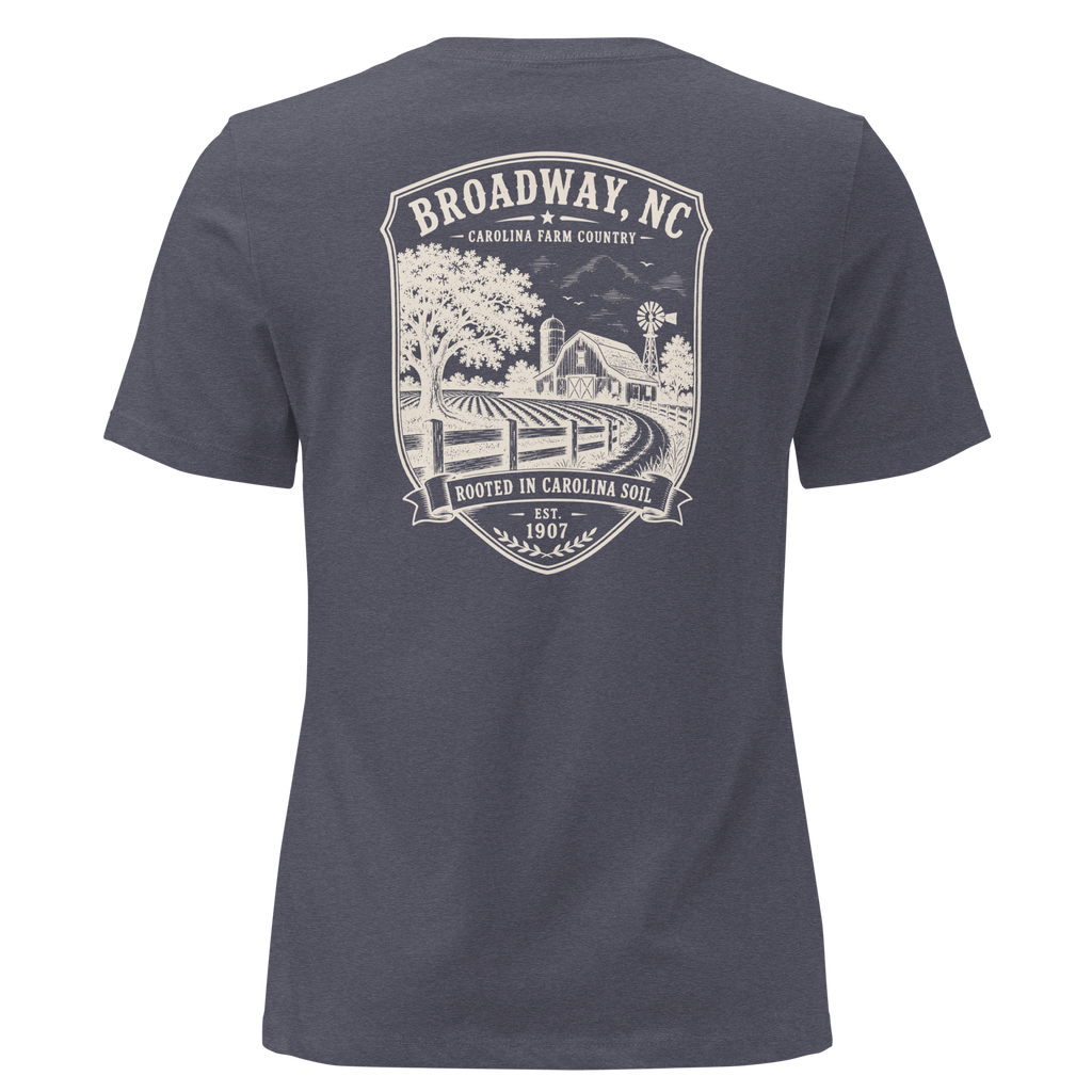 Broadway, NC - Farm Country - Women's Relaxed T-Shirt