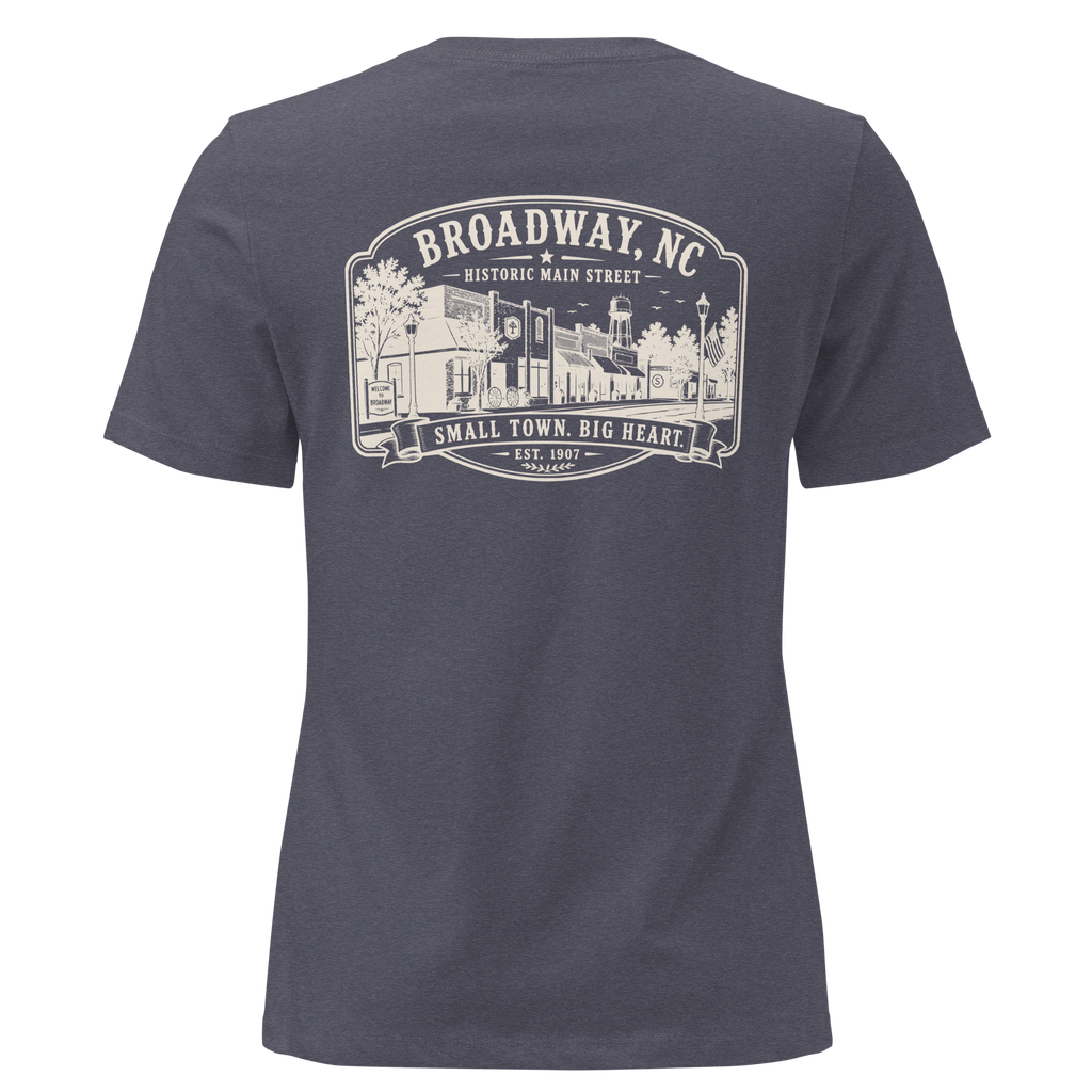 Broadway, NC - Main Street - Women's Relaxed T-Shirt