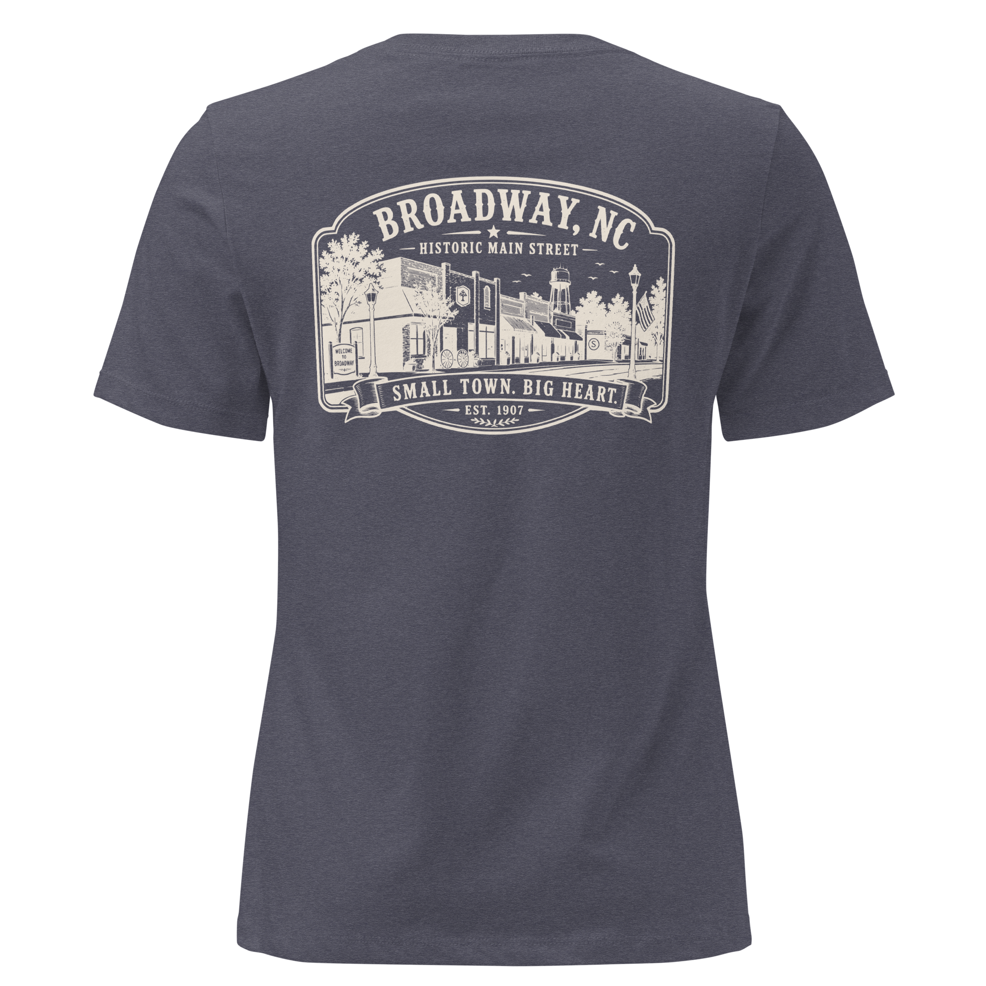 Broadway, NC - Main Street - Women's Relaxed T-Shirt