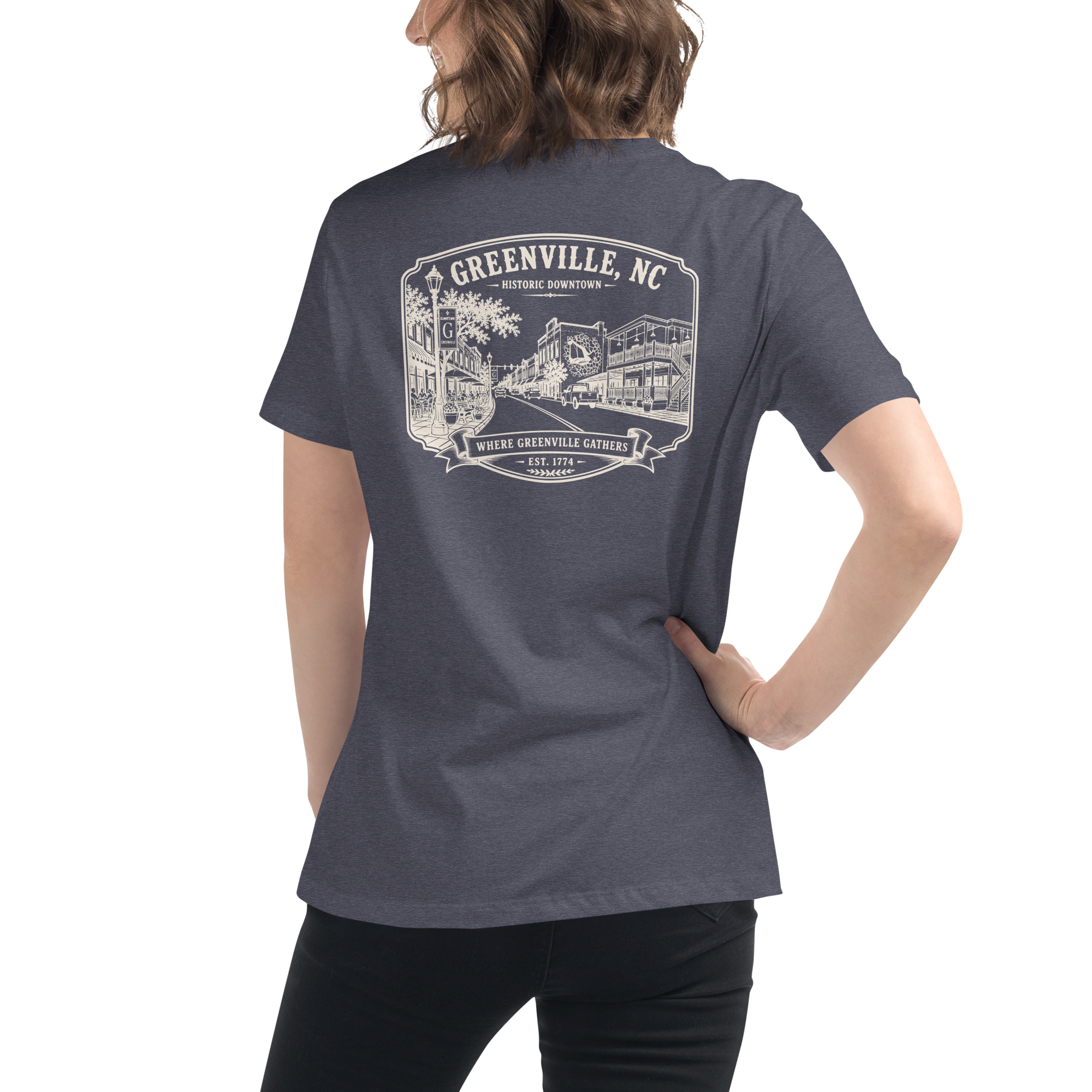 Greenville, NC - Downtown - Women's Relaxed T-Shirt