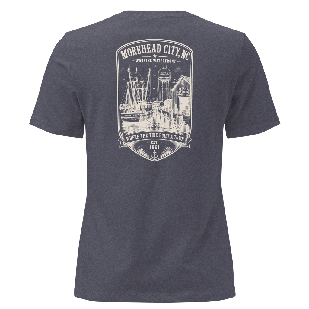 Morehead City, NC - Historic Waterfront - Women's Relaxed T-Shirt