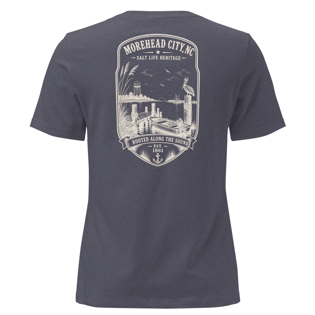 Morehead City, NC - Rooted Along the Sound - Women's Relaxed T-Shirt