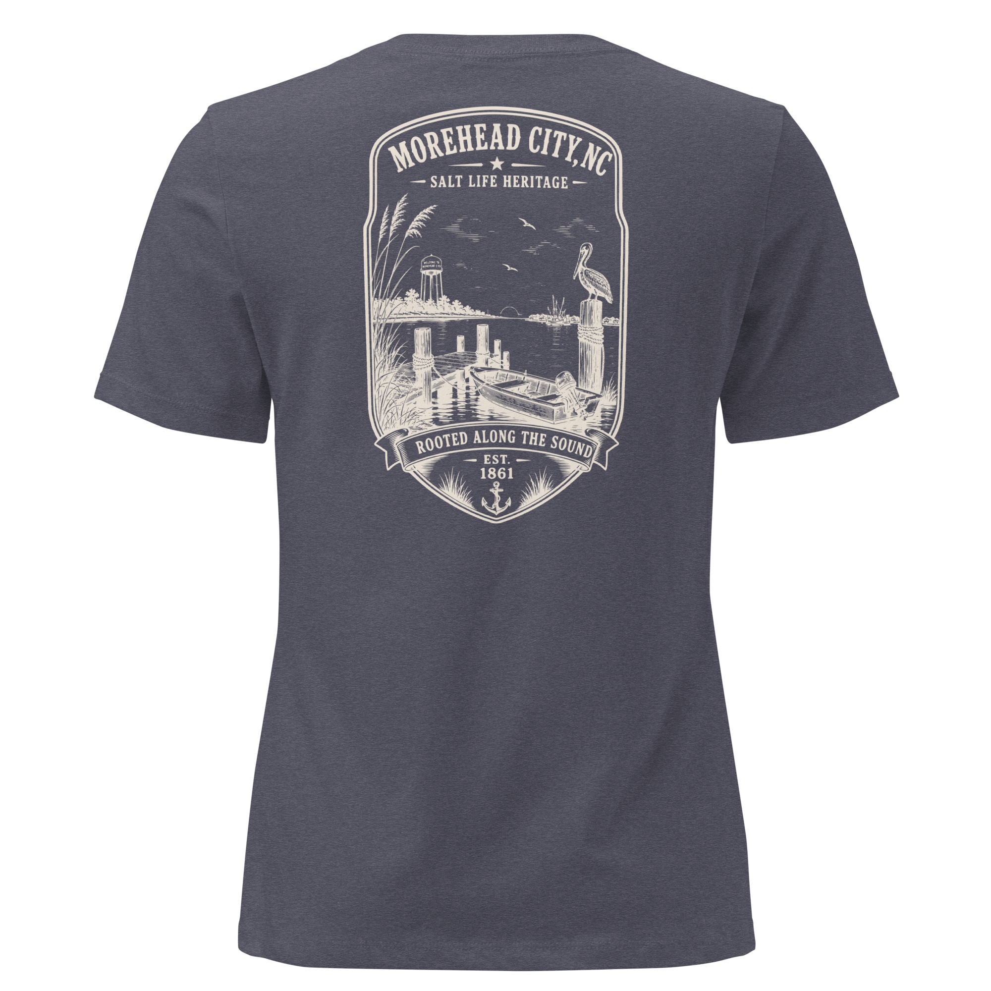 Morehead City, NC - Rooted Along the Sound - Women's Relaxed T-Shirt