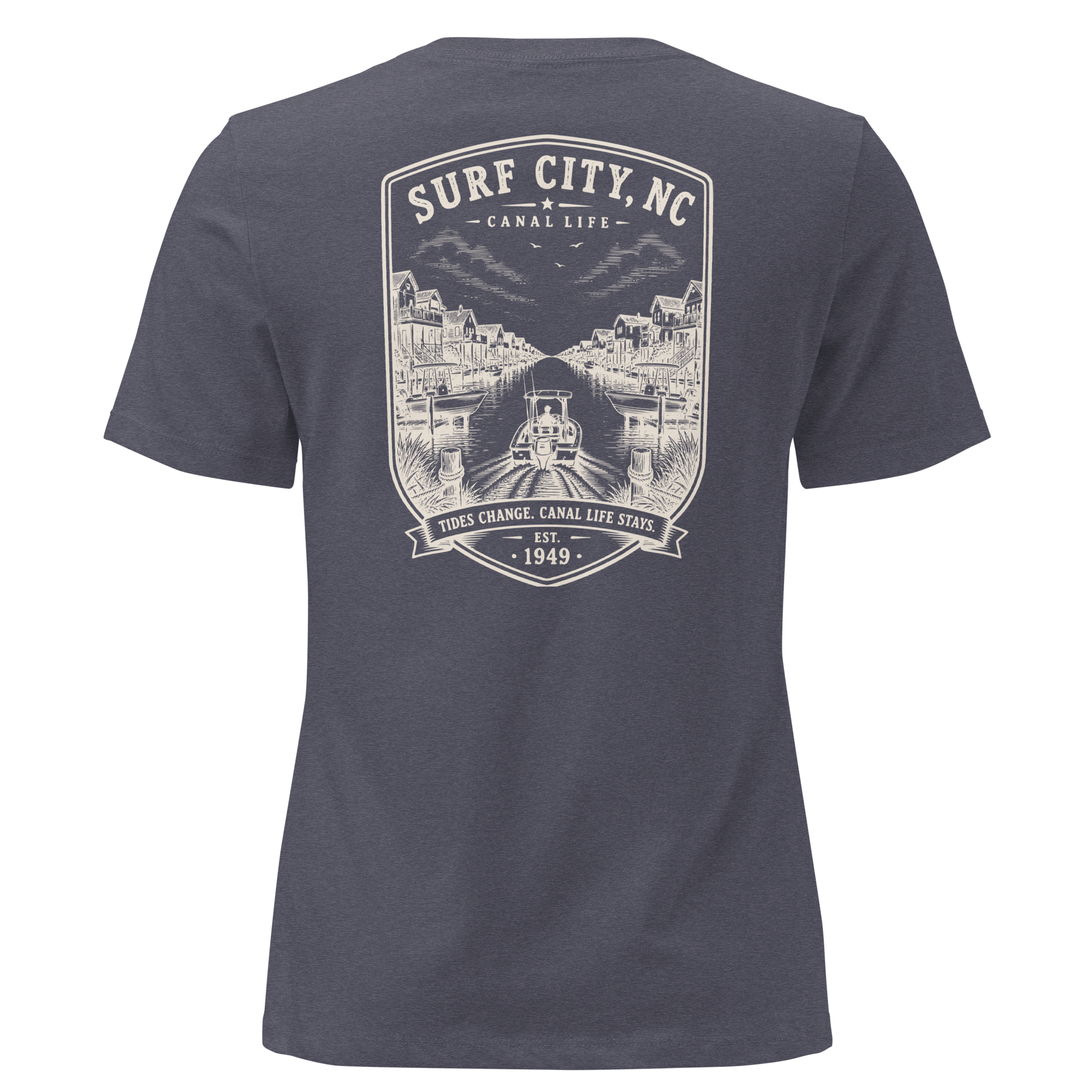 Surf City, NC - Canal Life - Women's Relaxed T-Shirt