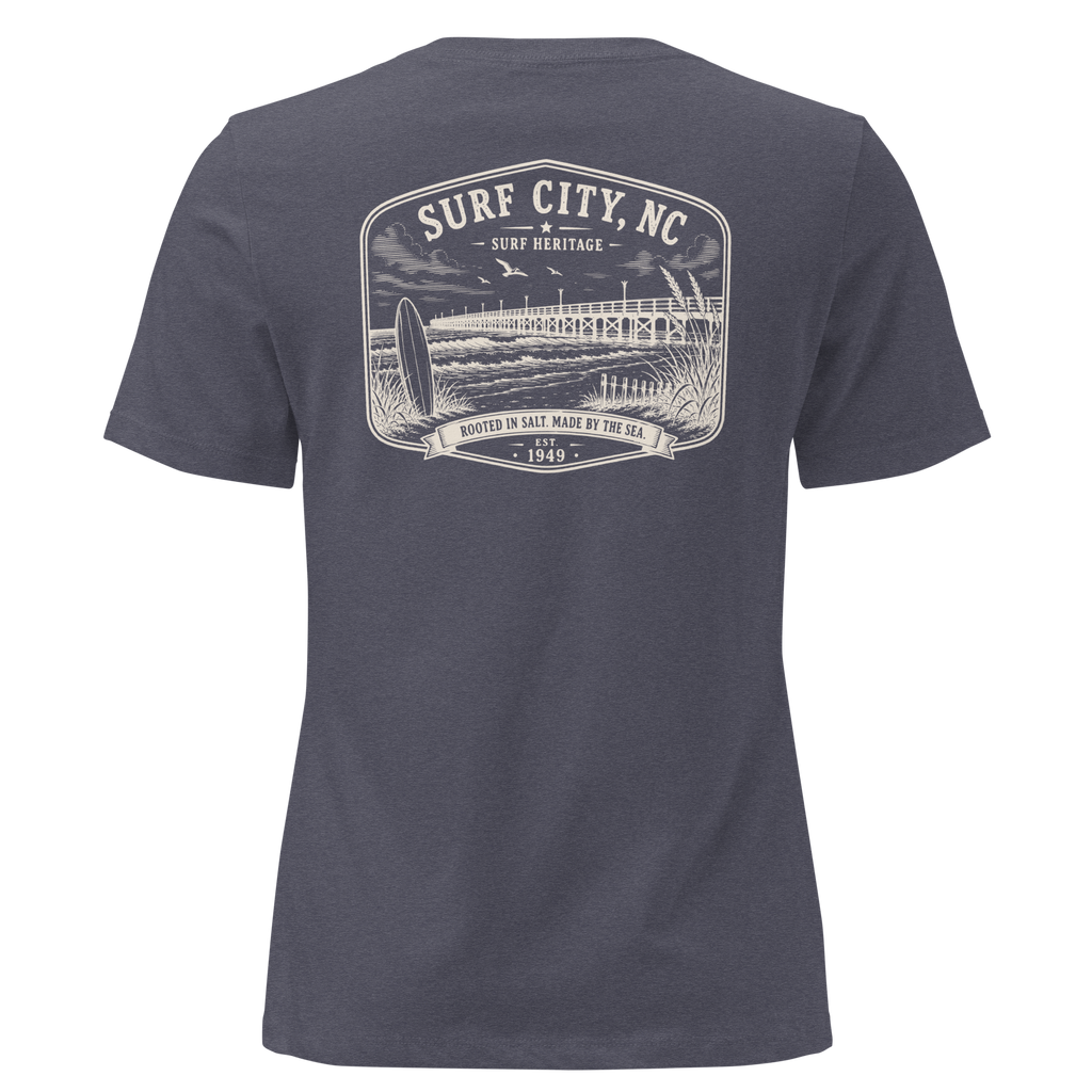 Surf City, NC - Surf Heritage - Women's Relaxed T-Shirt