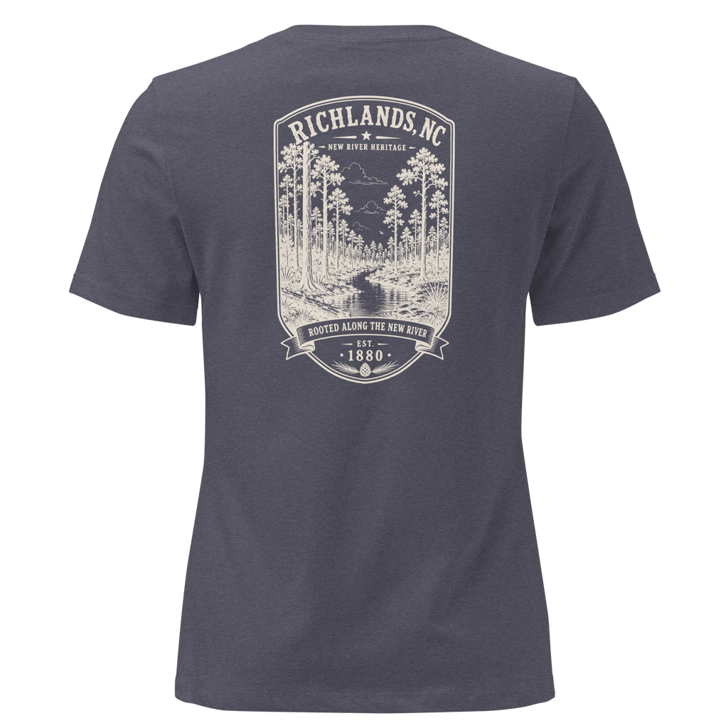 Richlands, NC - Rooted Along the New River - Women's Relaxed T-Shirt
