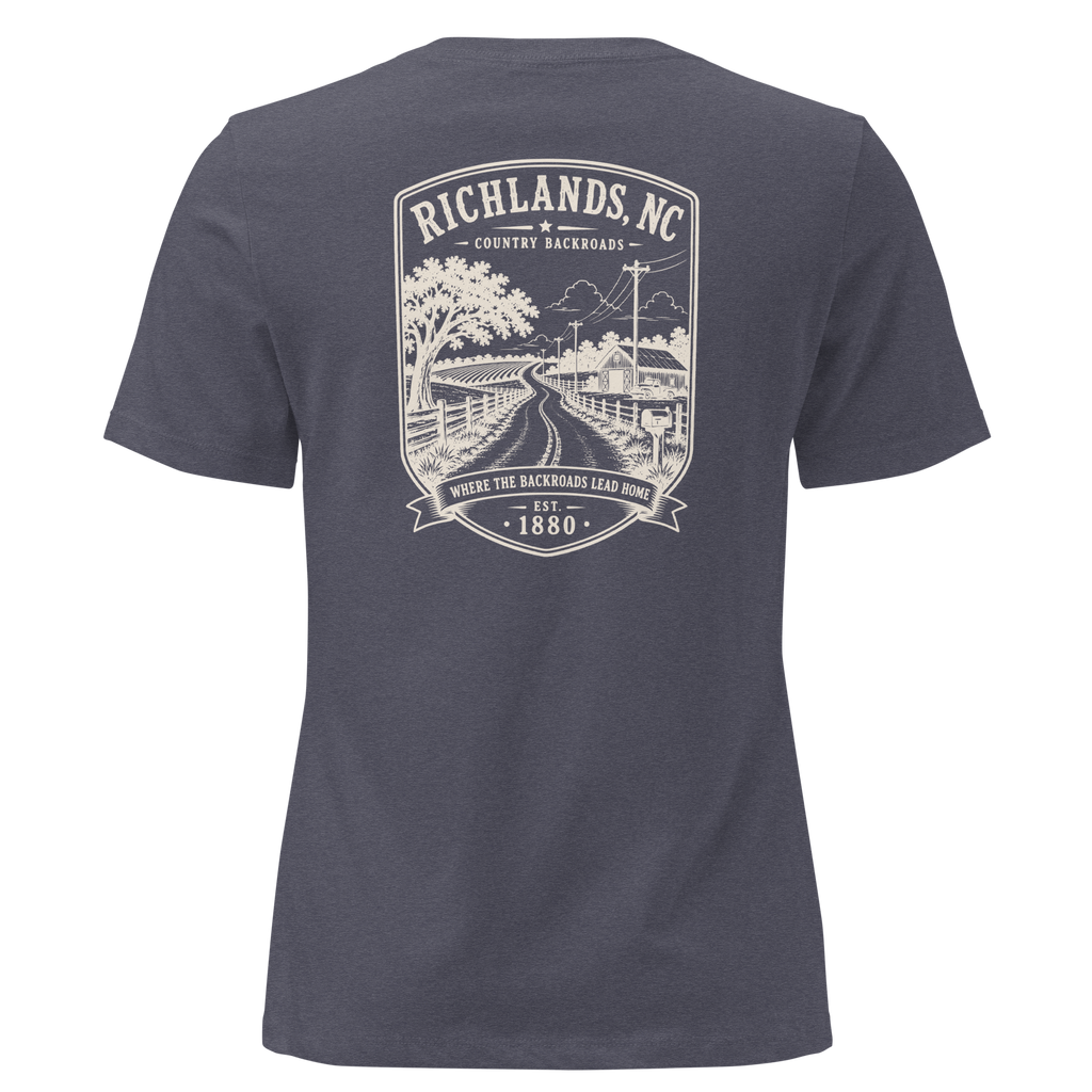 Richlands, NC - Country Backroads - Women's Relaxed T-Shirt