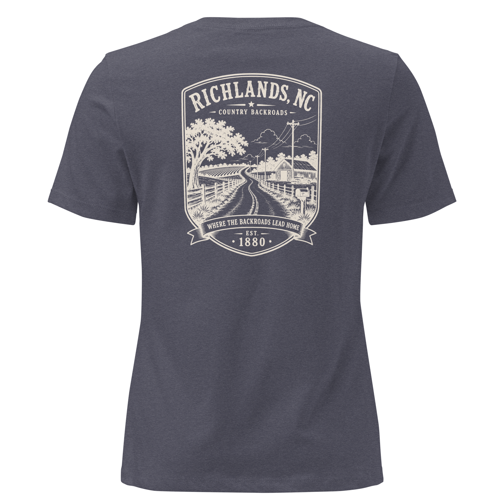 Richlands, NC - Country Backroads - Women's Relaxed T-Shirt