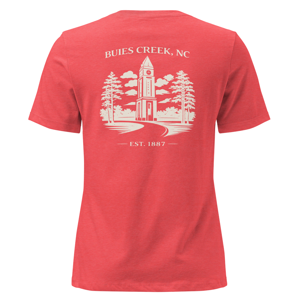 Buies Creek, NC - Campus Tower - Women's Relaxed T-Shirt