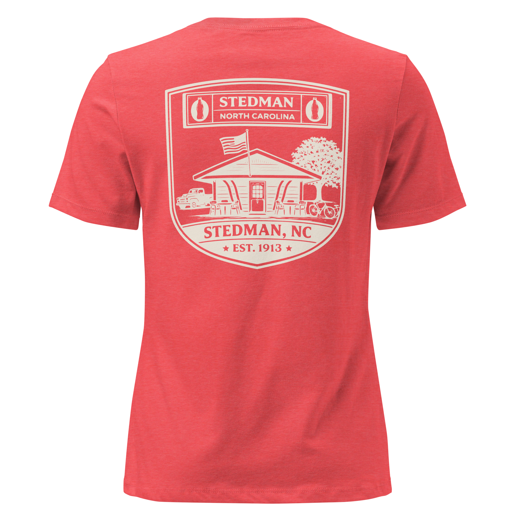 Stedman, NC - Stedman Soda Shop Badge- Women's Relaxed T-Shirt