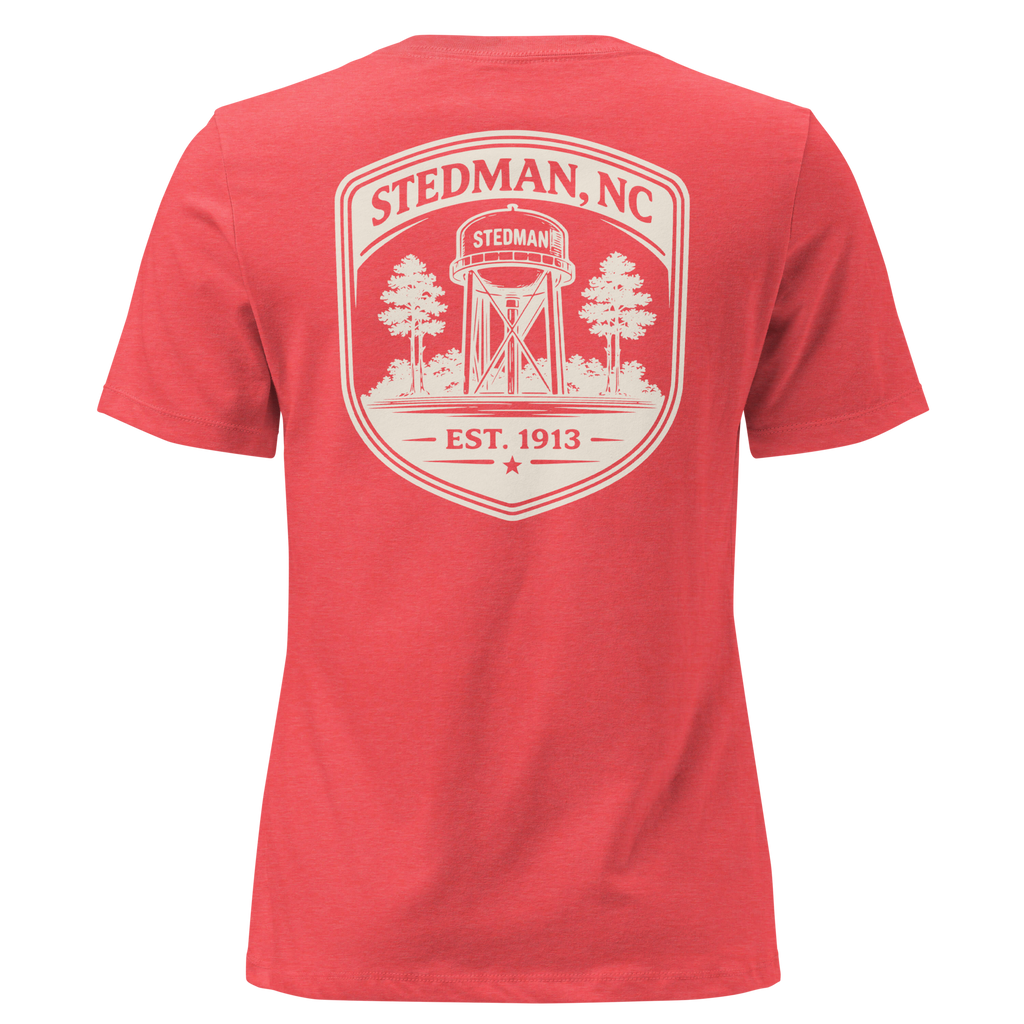 Stedman, NC - Stedman Water Tower Badge- Women's Relaxed T-Shirt
