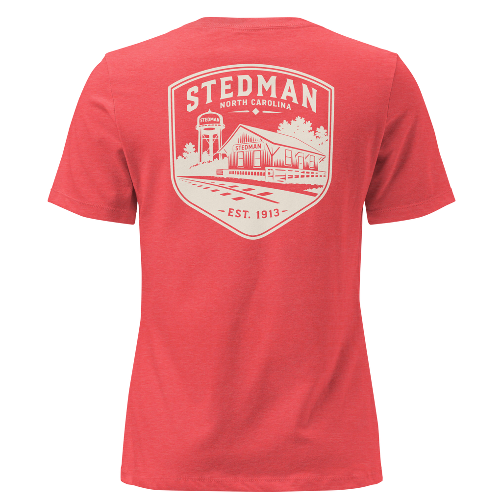 Stedman, NC - Stedman Train Depot Badge- Women's Relaxed T-Shirt