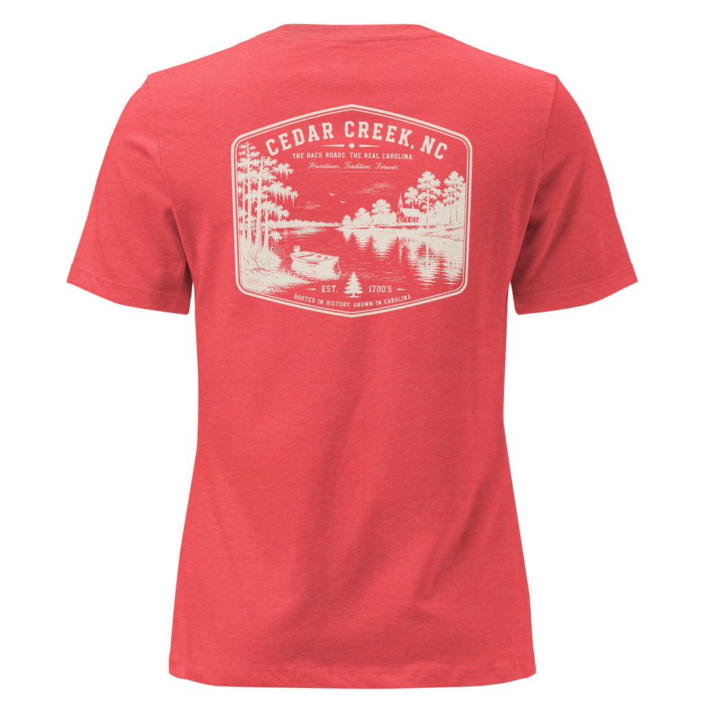 Cedar Creek, NC - The River - Women's Relaxed T-Shirt