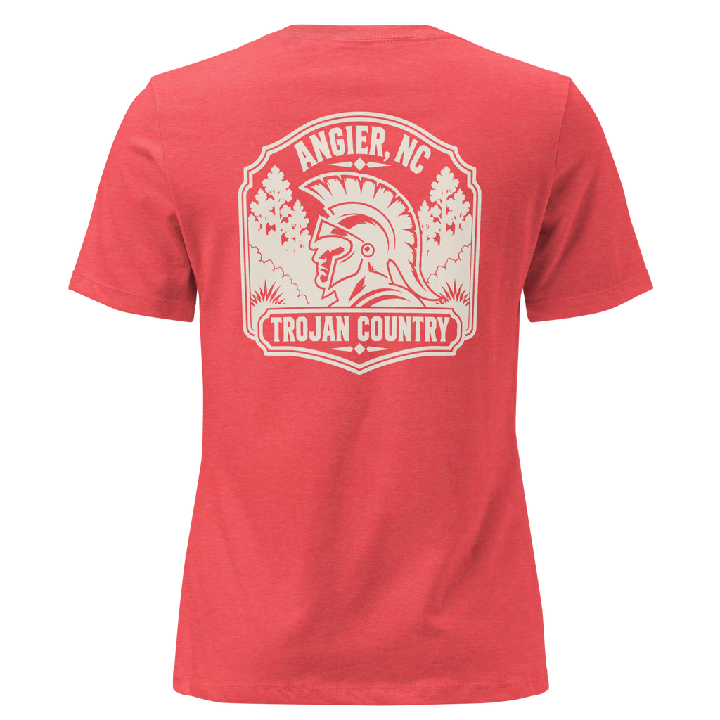 Angier NC - Trojan Country- Women's Relaxed T-Shirt