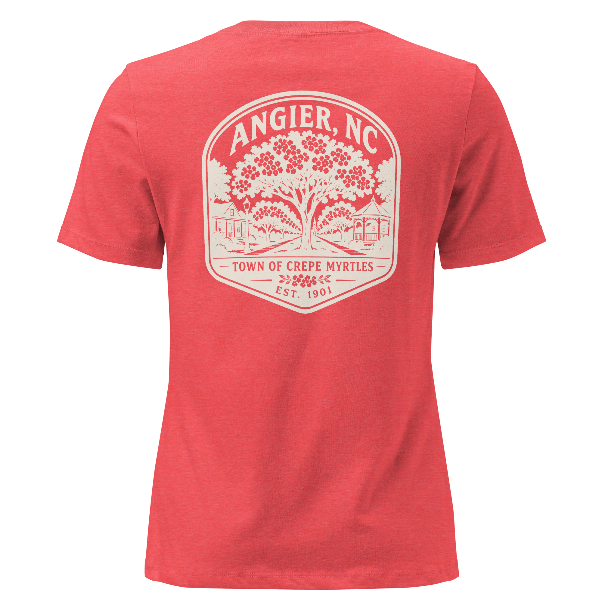 Angier NC - Street of Crepe Myrtles- Women's Relaxed T-Shirt