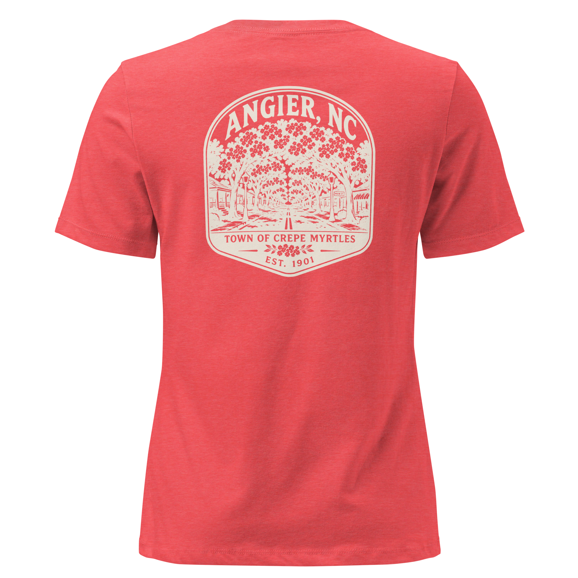 Angier NC - Town of Crepe Myrtles- Women's Relaxed T-Shirt