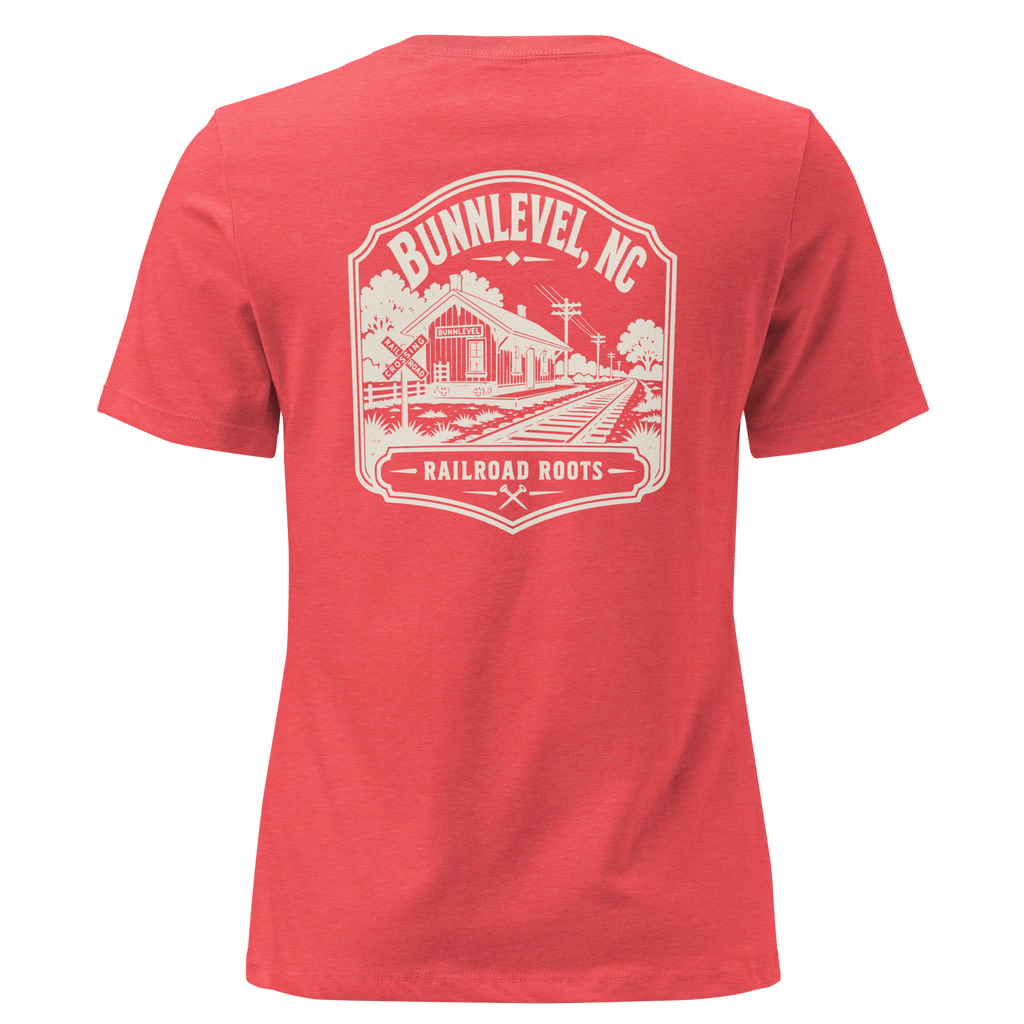 Bunnlevel NC - Railroad Town- Women's Relaxed T-Shirt