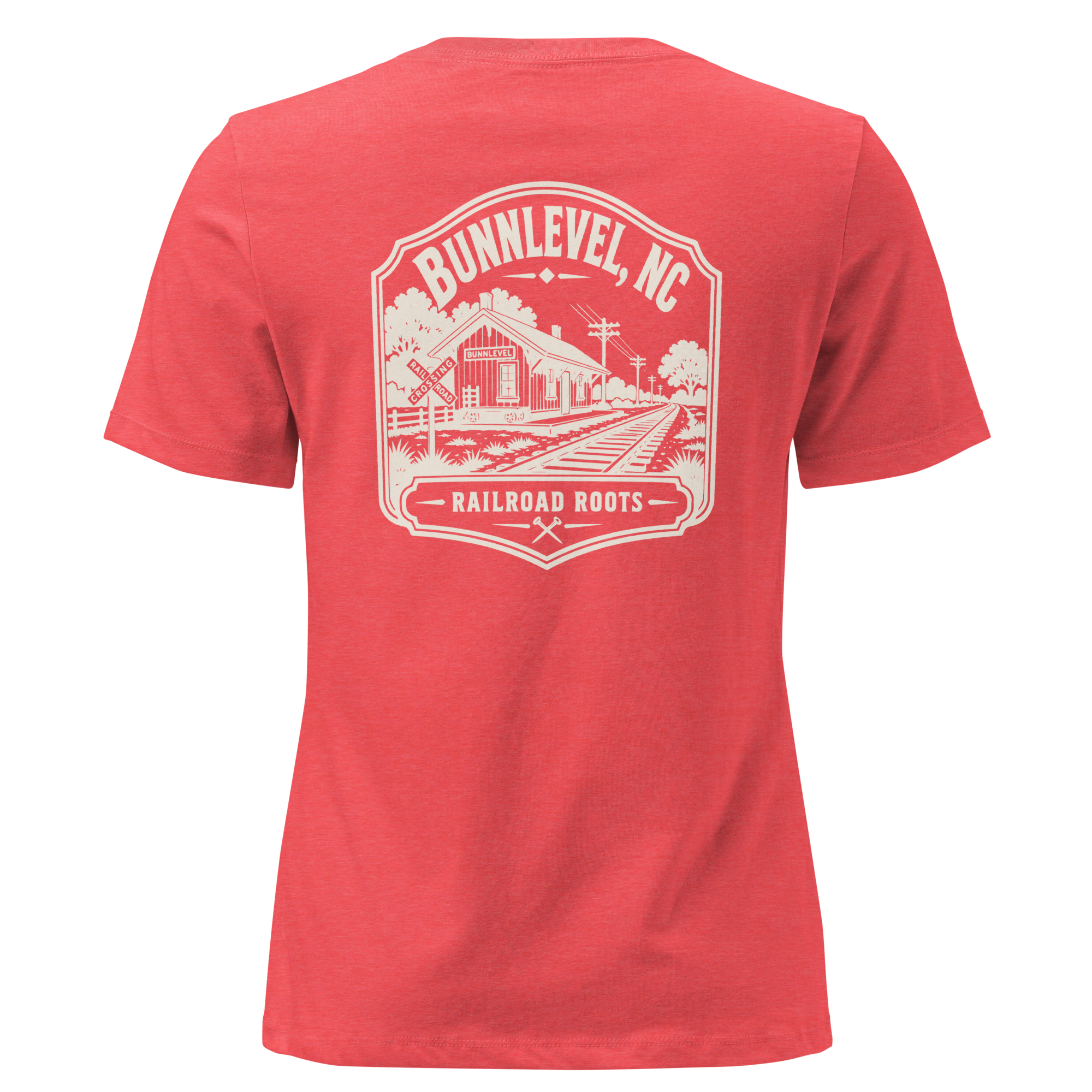 Bunnlevel NC - Railroad Town- Women's Relaxed T-Shirt