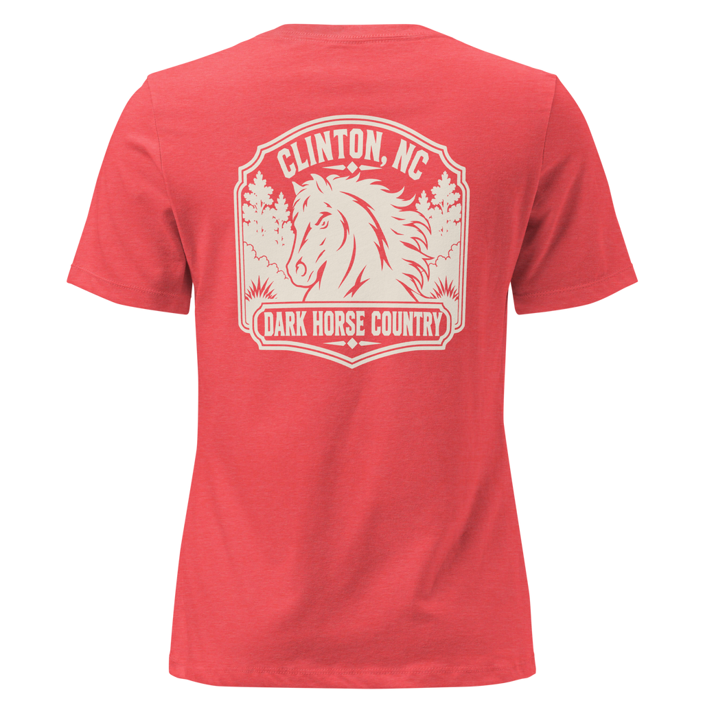 Clinton NC - Dark Horse Country- Women's Relaxed T-Shirt