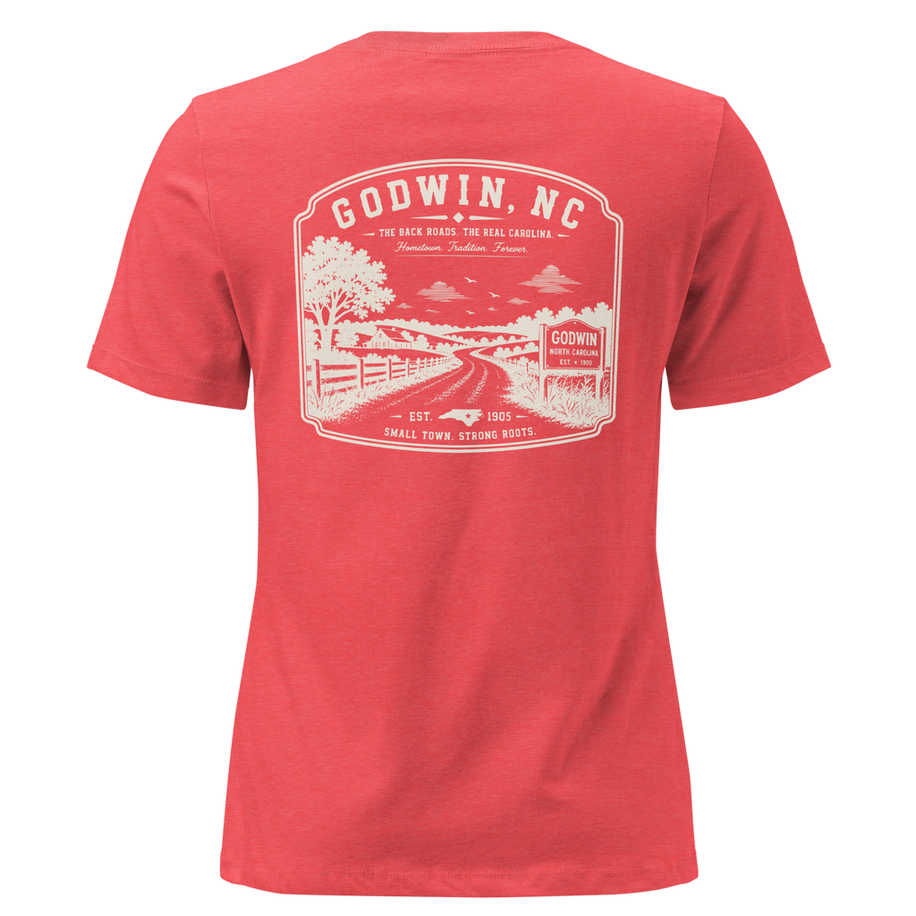 Godwin NC - The Back Roads- Women's Relaxed T-Shirt