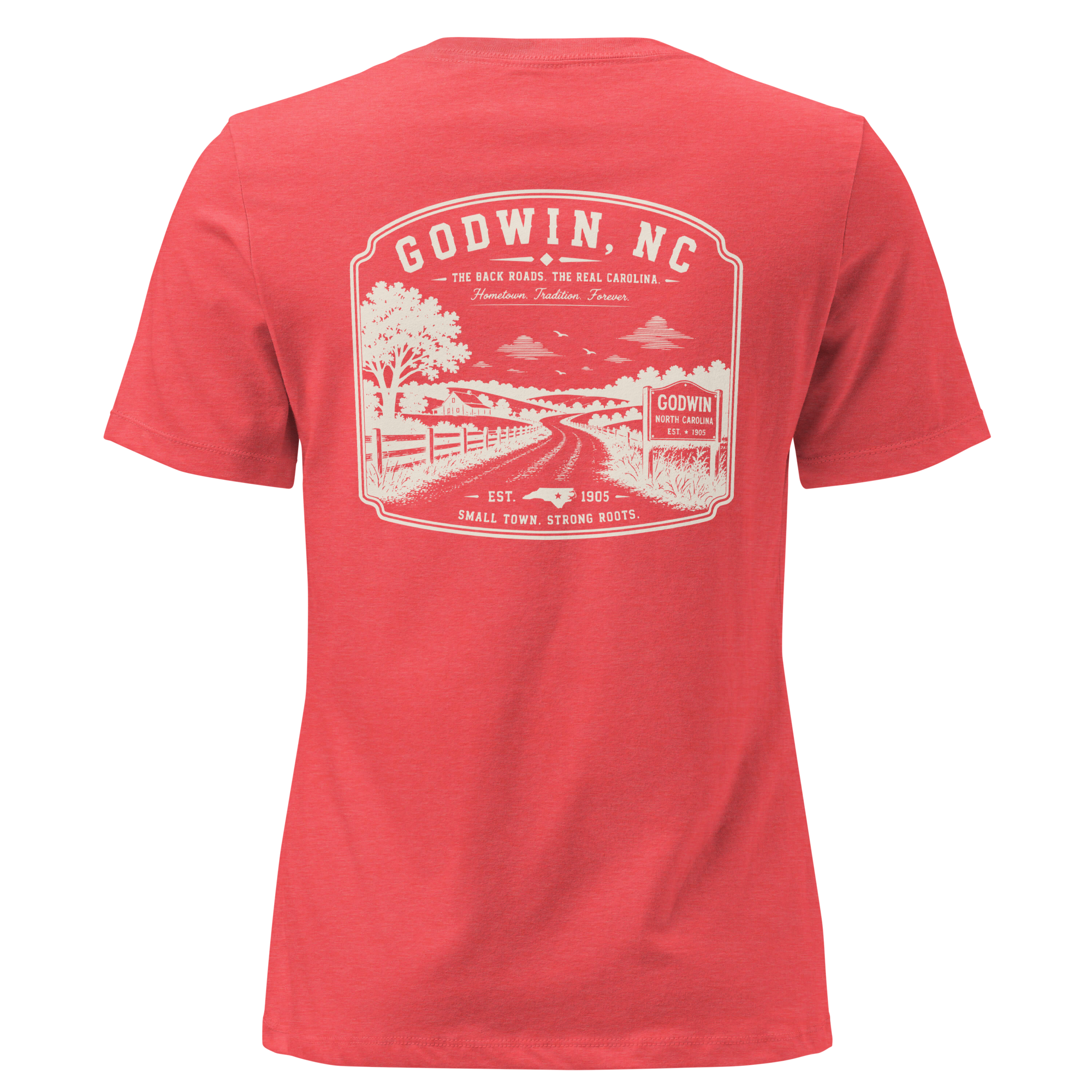 Godwin NC - The Back Roads- Women's Relaxed T-Shirt